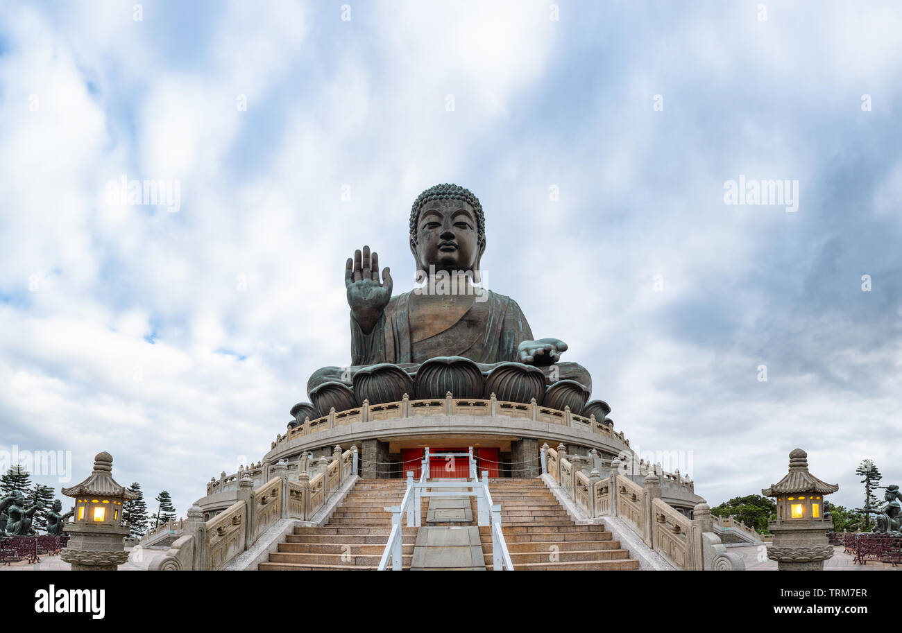 Tian Tan Buddha is a large bronze statue of Buddha Shakyamuni at Ngong