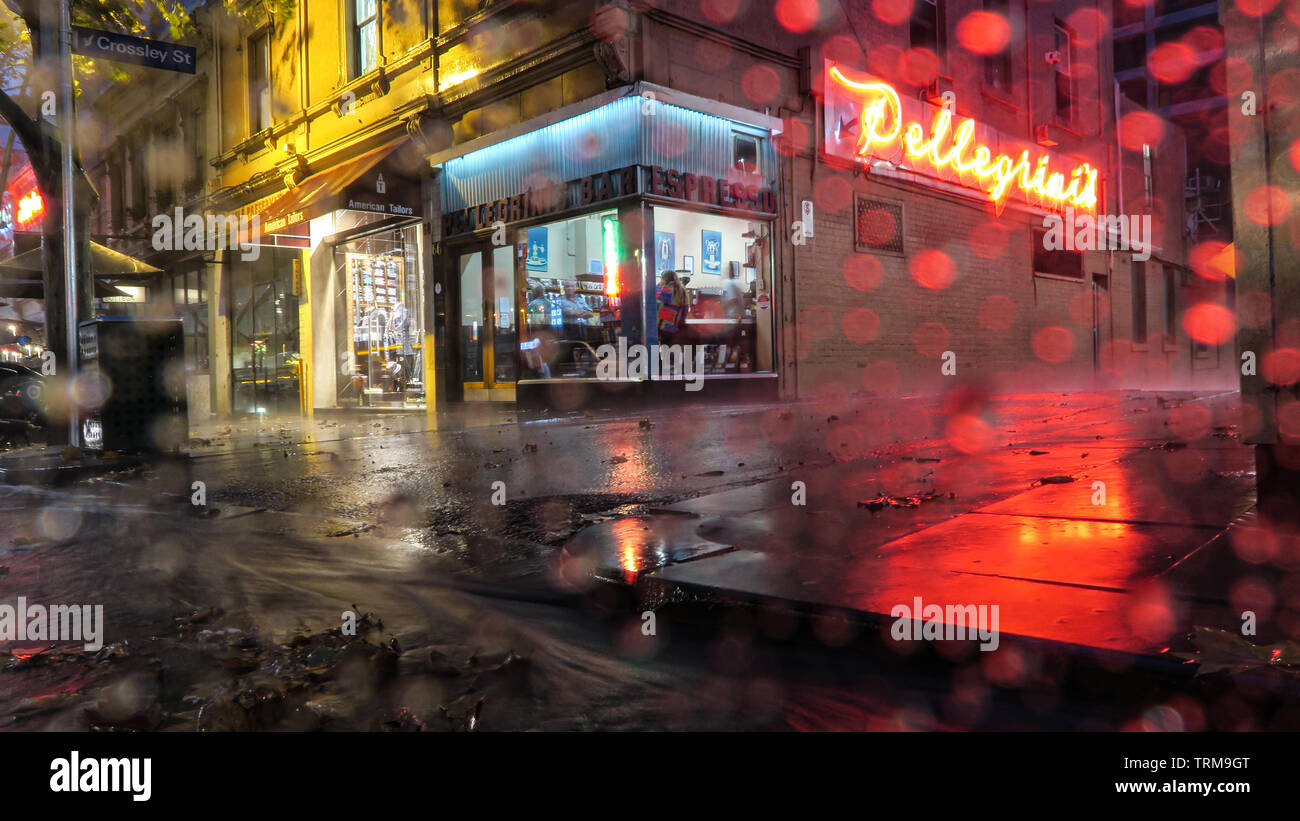 Melbourne Scenes Iconic Melbourne Cafe Pellegrini S On A Wet