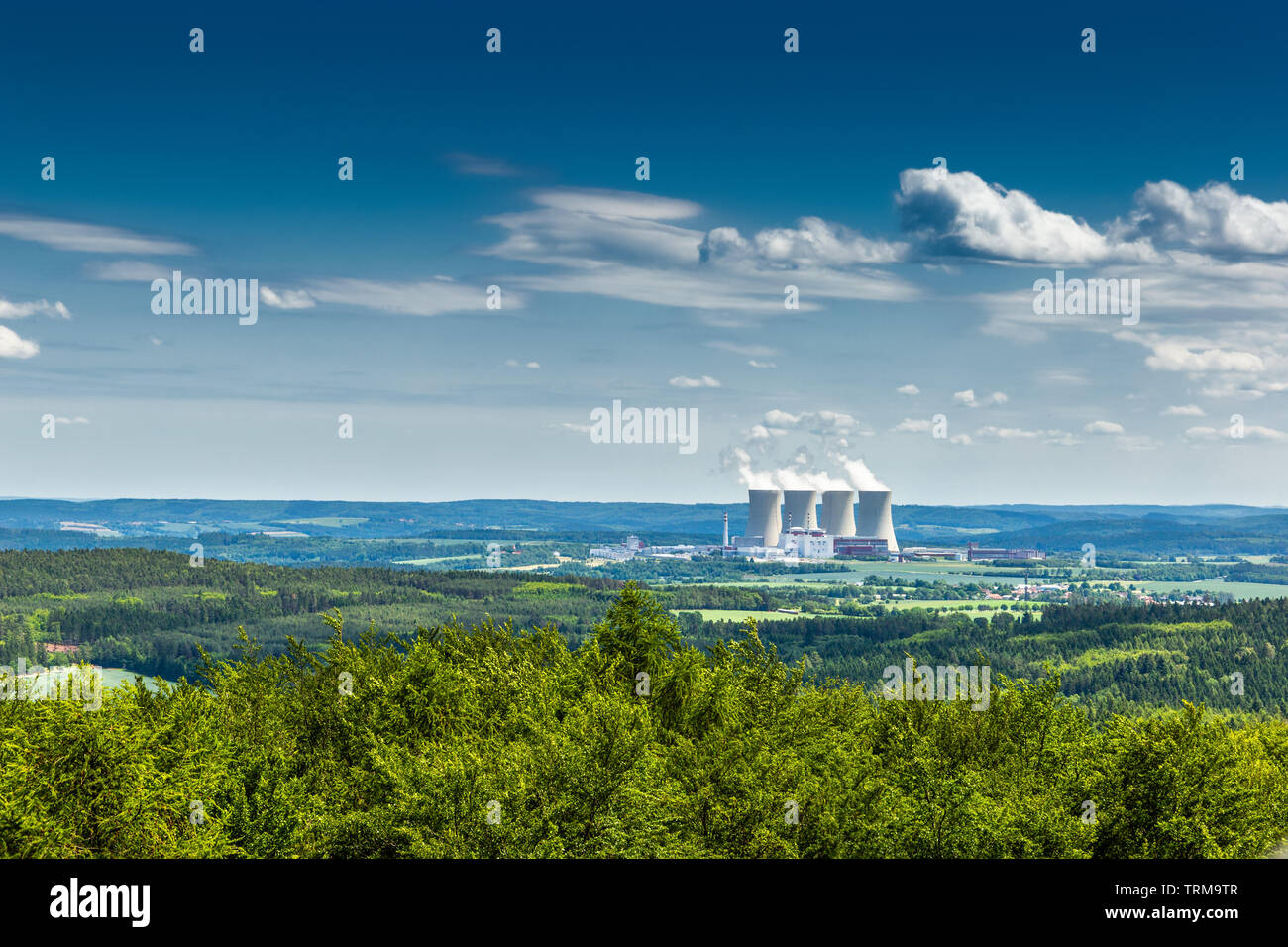 Nuclear power plant Temelin in Czech Republic. Europe Stock Photo - Alamy