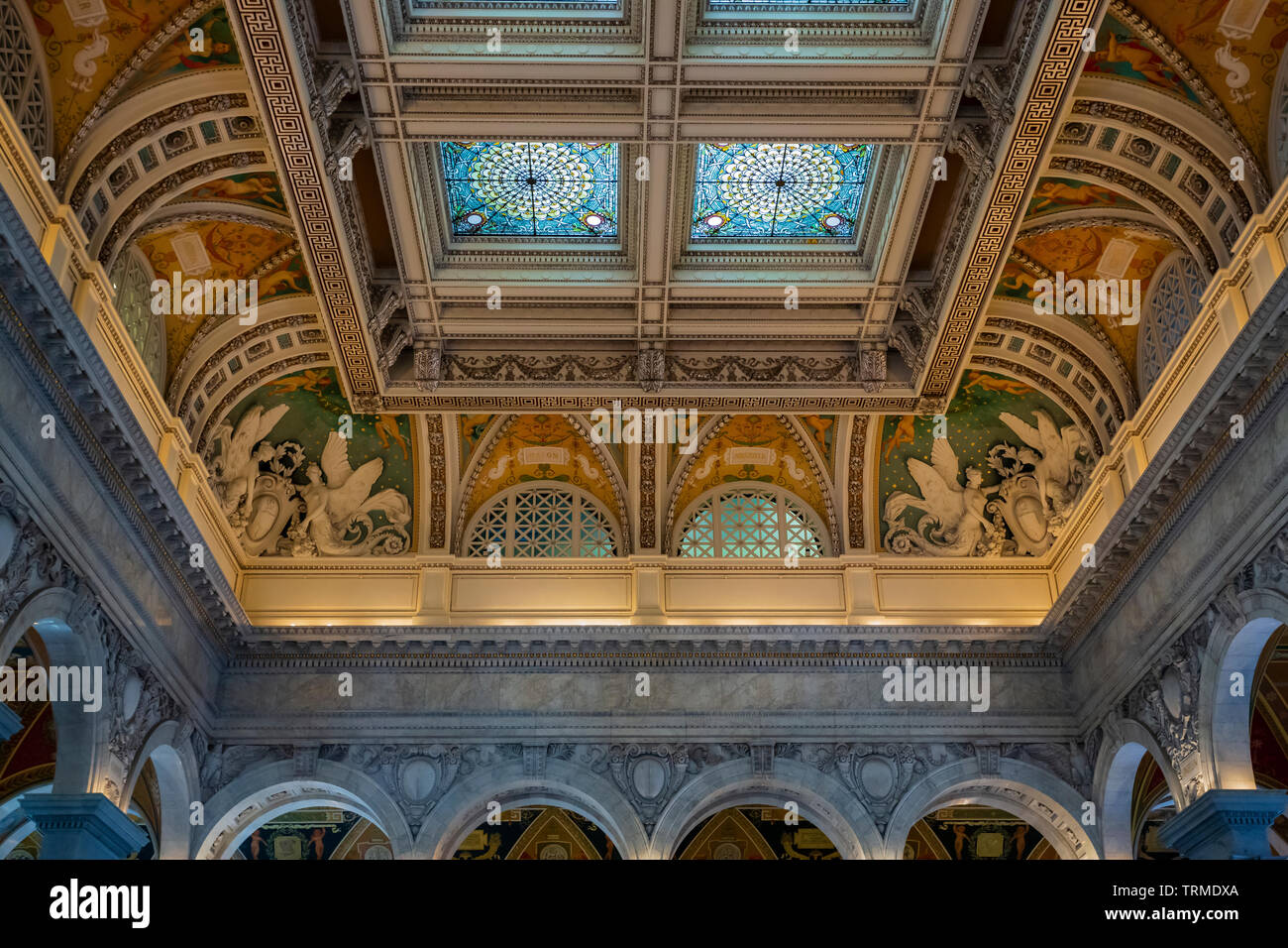 Library of Congress interior Washington DC Stock Photo - Alamy