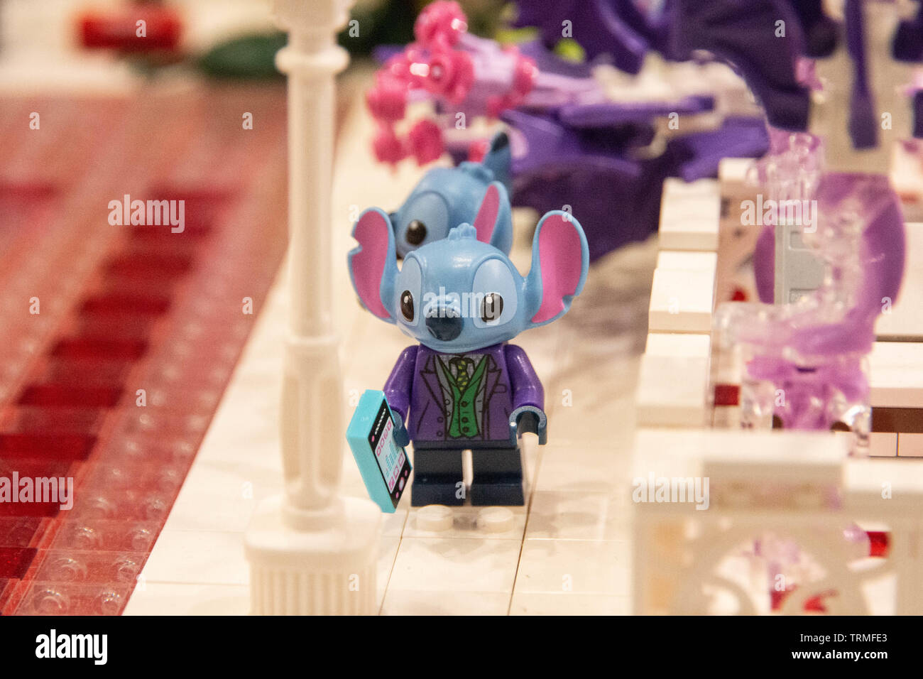 Stitch world. LEGO Exhibition 2019, Budapest, Hungary Stock Photo