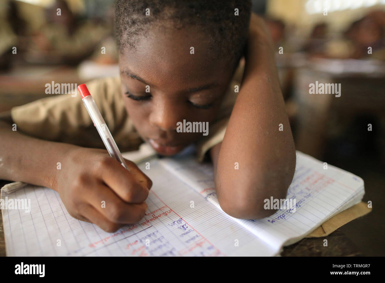 Ecole primaire d'Adjallé. Lomé. Togo. Afrique de l'Ouest. Stock Photo