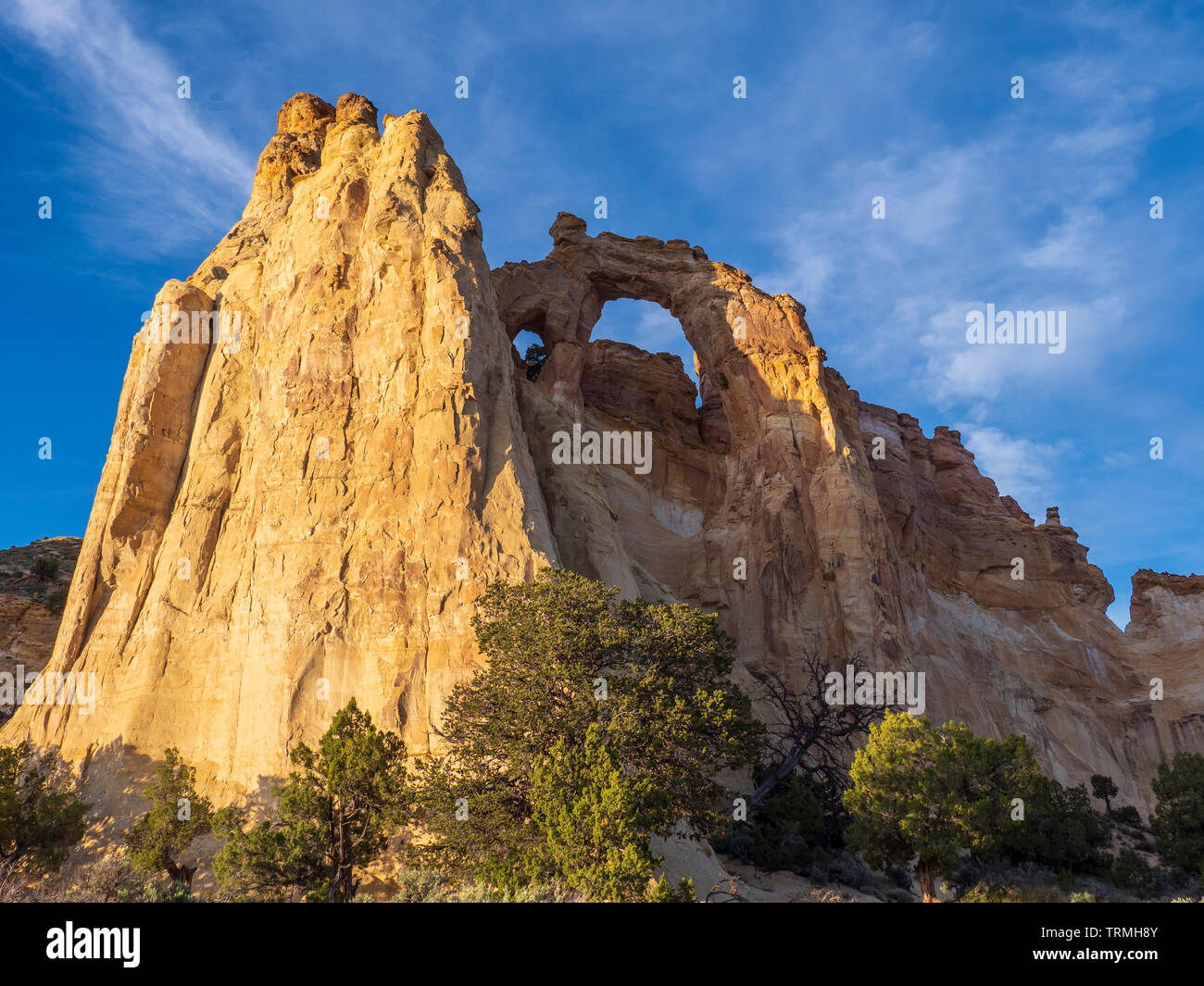 Grosvenor Arch, Cottonwood Wash Road 400, Grand Staircase-Escalante National Monument south of Cannonville, Utah. Stock Photo