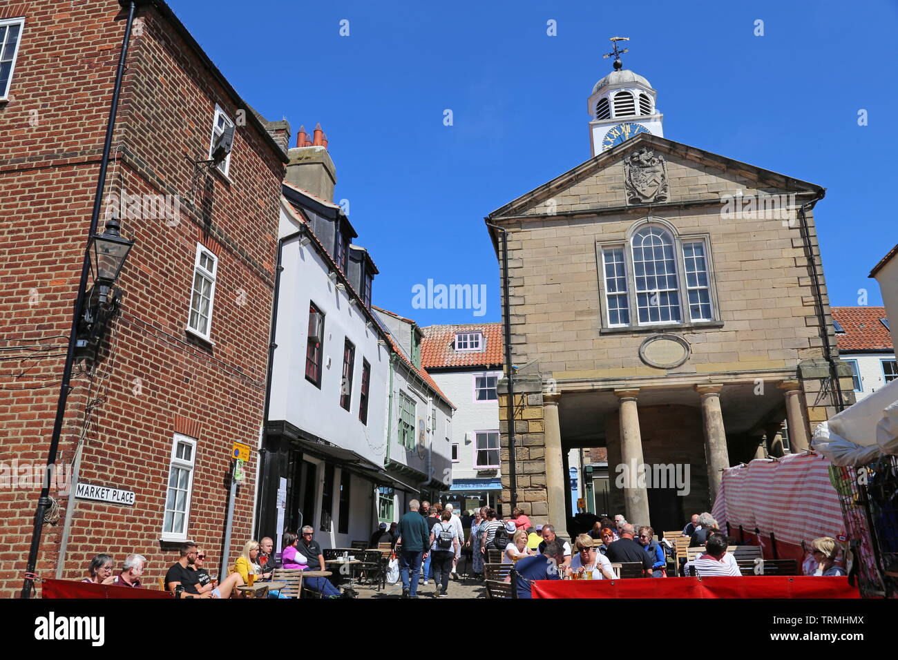 Old Town Hall, Market Place, Whitby, Borough of Scarborough, North Yorkshire, England, Great Britain, United Kingdom, UK, Europe Stock Photo