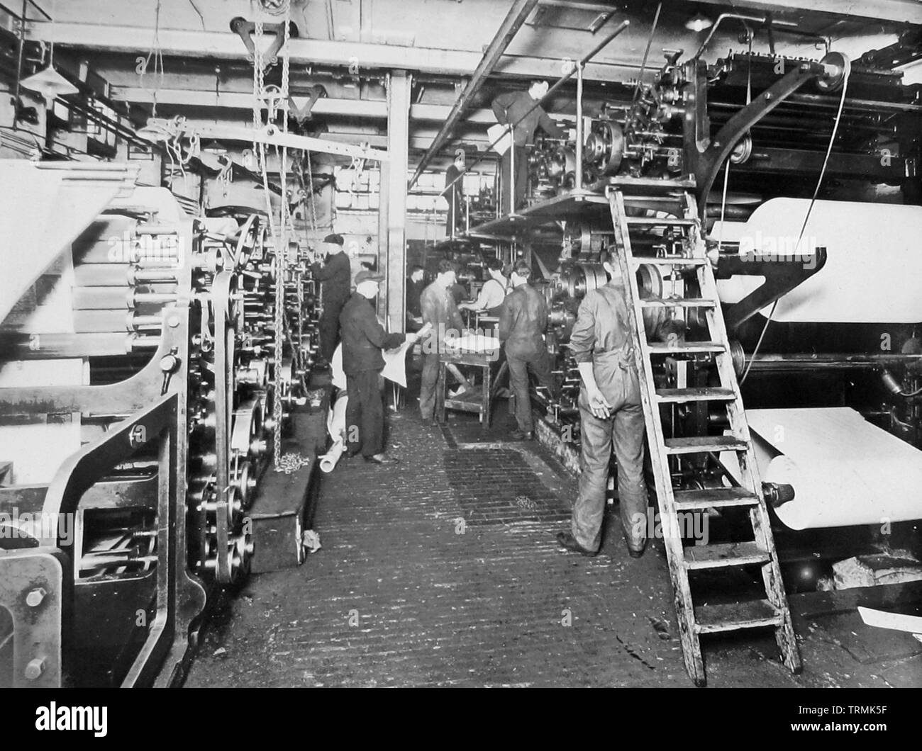 Printing presses,  Liverpool Express & Weekly Courier Newspaper, Liverpool Stock Photo