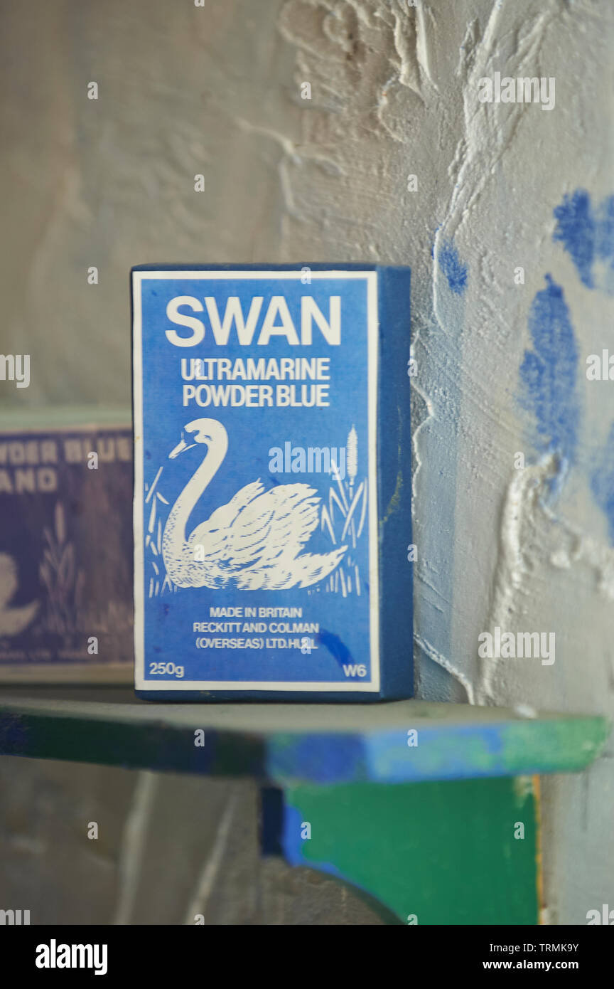 Dolly Blue or Ultramarine blue or Prussian blue, used for whitening