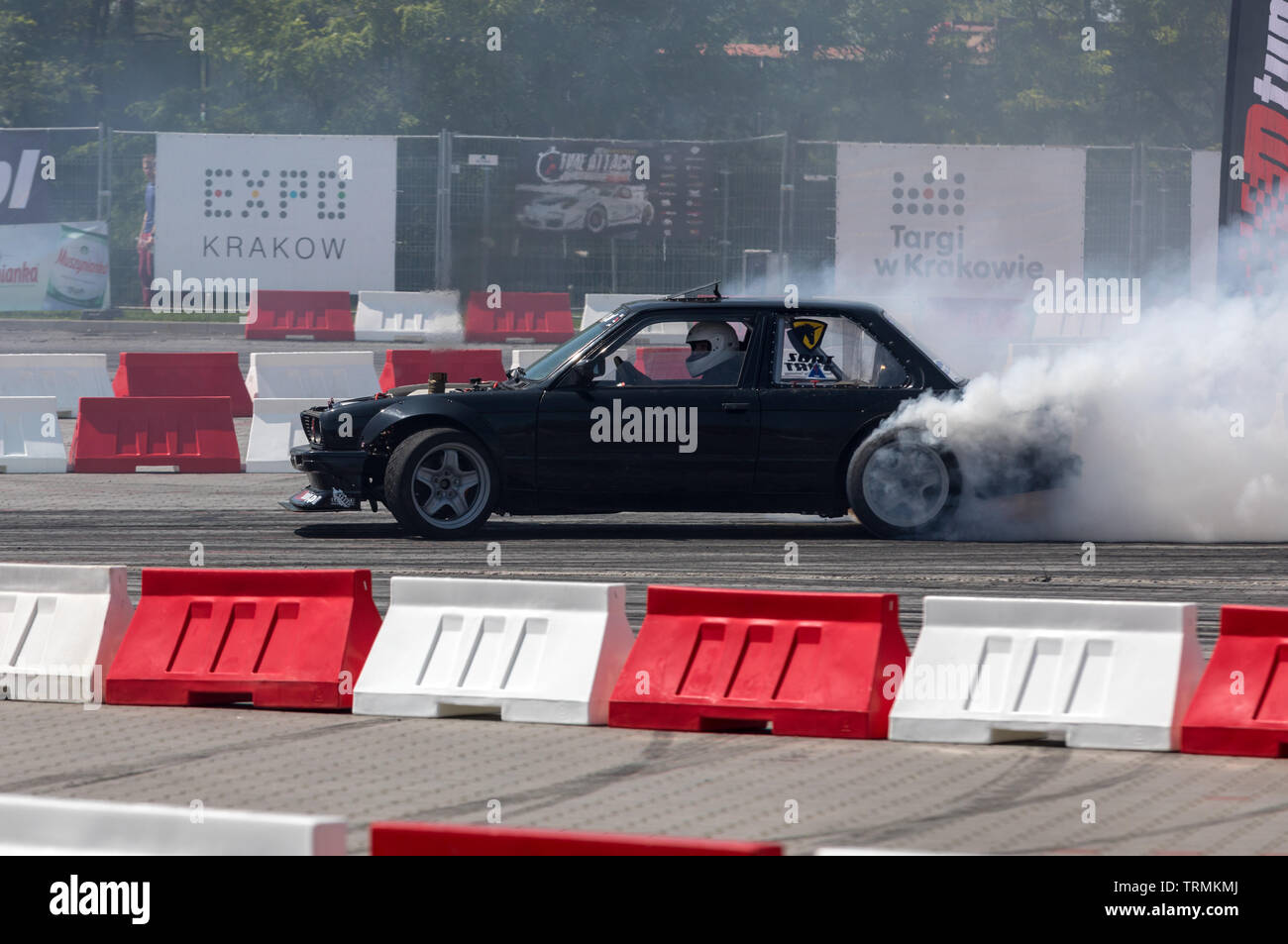 Cracow Poland May 18 19 Drift Car In Action At 5th Edition Of Moto Show In Cracow Poland Stock Photo Alamy