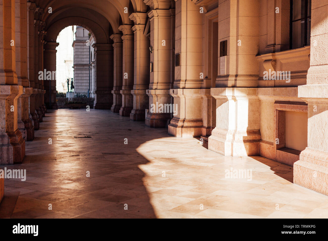Arcade pathway in Budapest downtown, Hungary Stock Photo Alamy