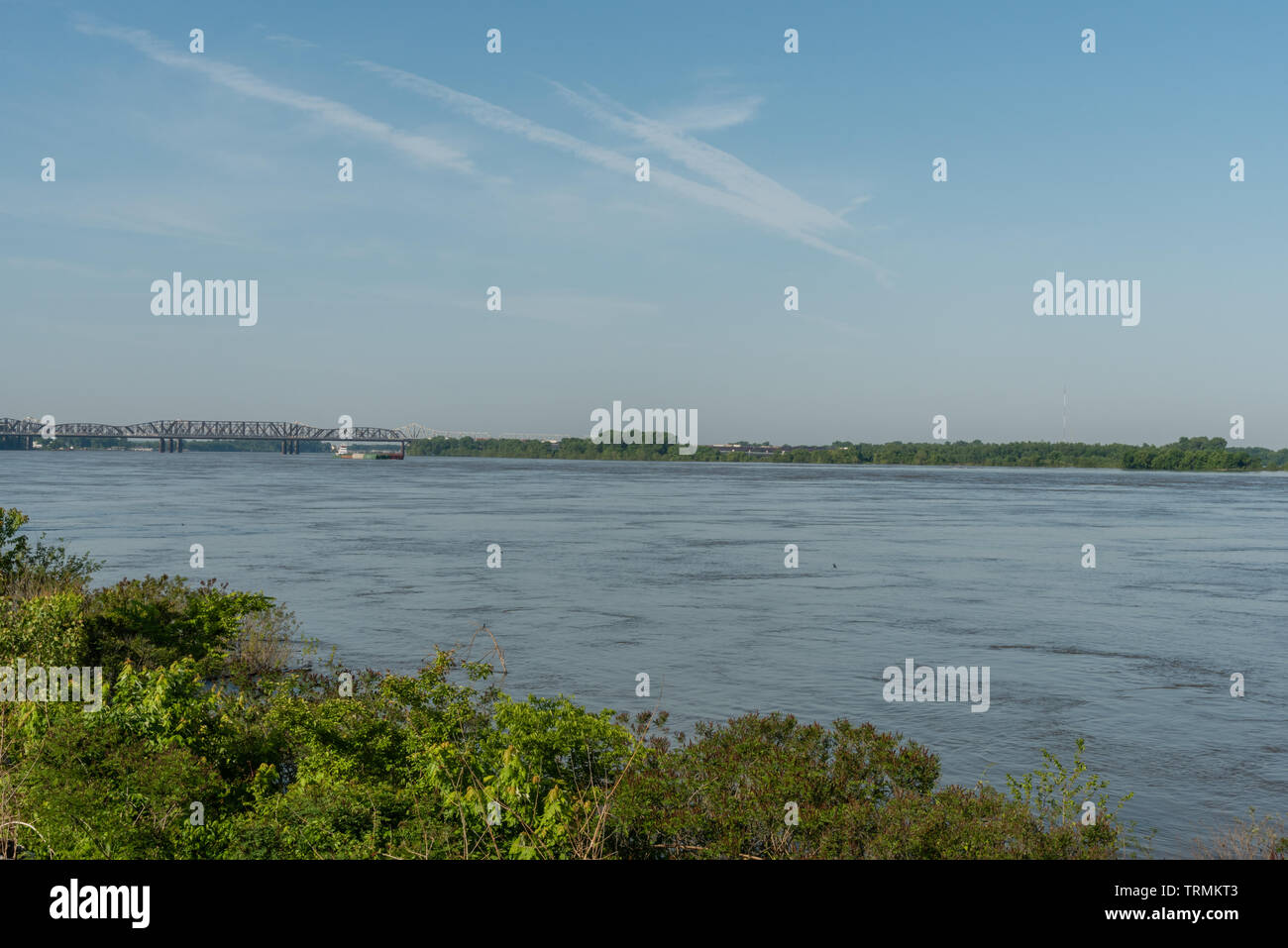 Springtime view of the Mighty Mississippi River