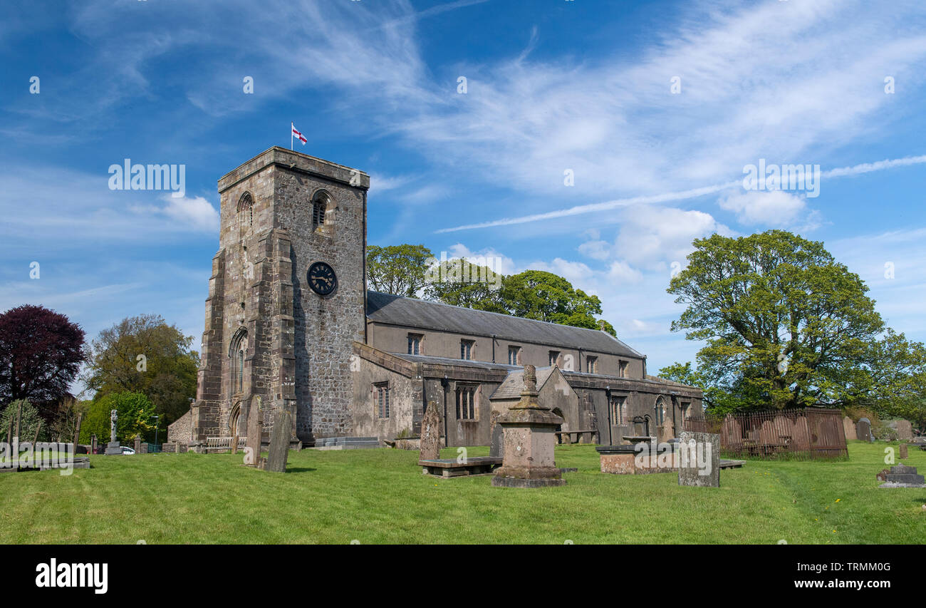 st Andrew's Church, Slaidburn, in the Forest of Bowland, Lancashire, UK. Stock Photo