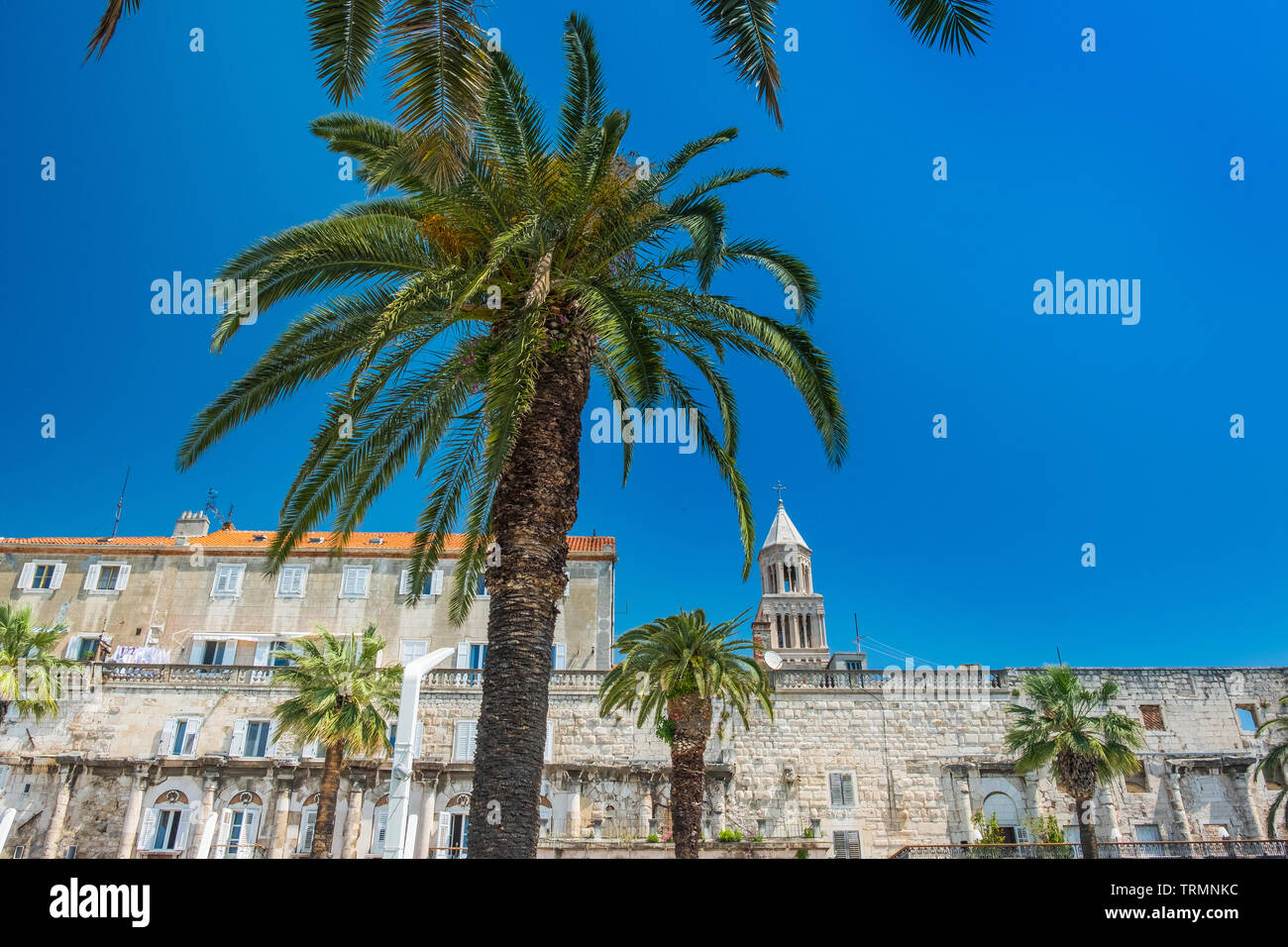 Split Spain Split, Croatia, walls of palace of Roman emperor Diocletian, world ...