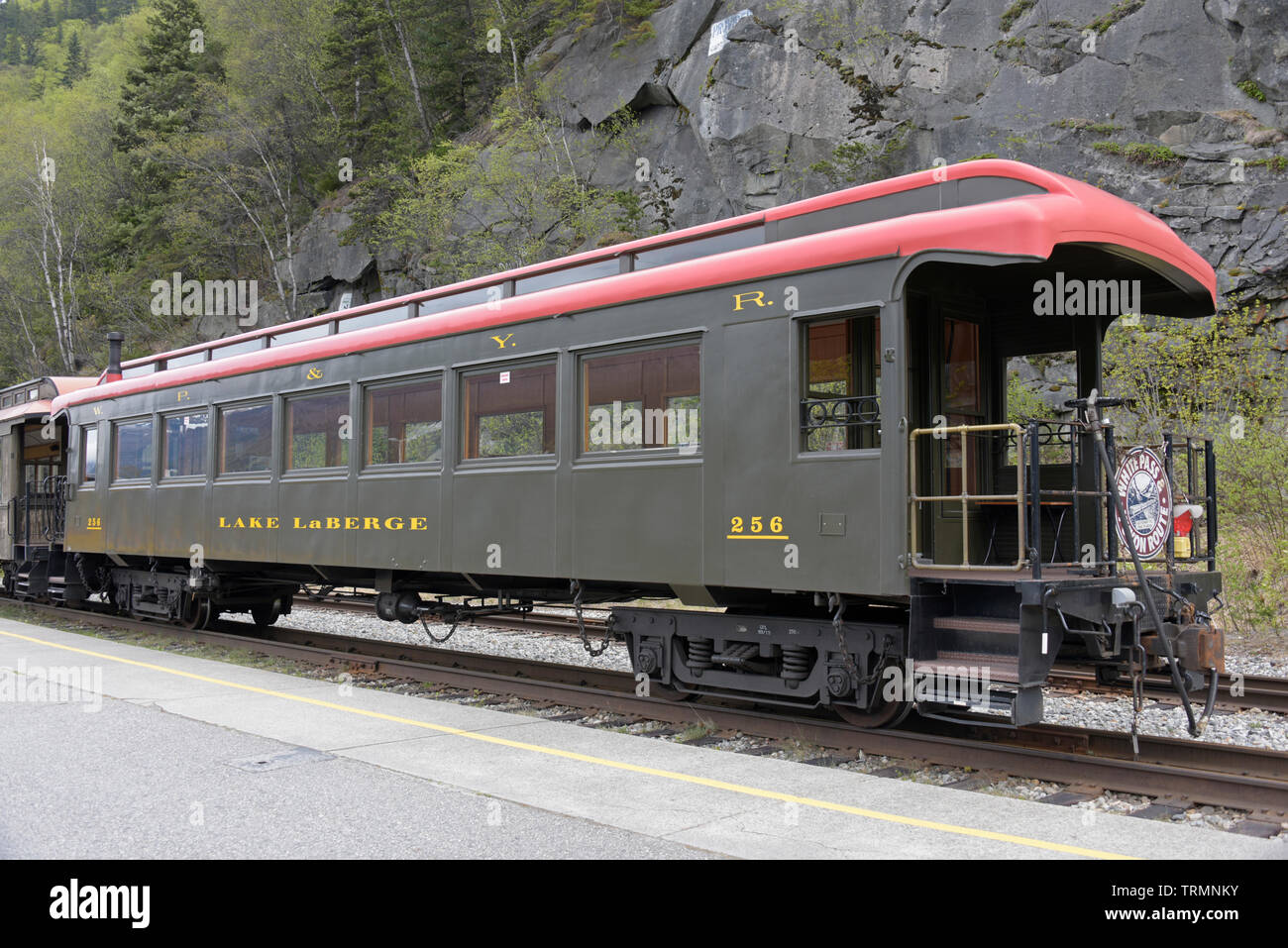 White Pass and Yukon Route Railway, Skagway, Alaska, Southeast Alaska, USA Stock Photo