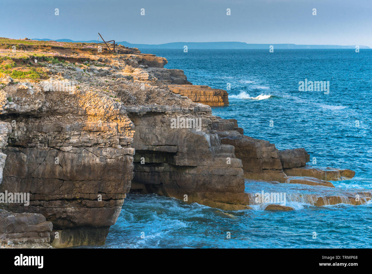 Dramatic coastal scenery at Portland Bill on the Isle of Portland ...
