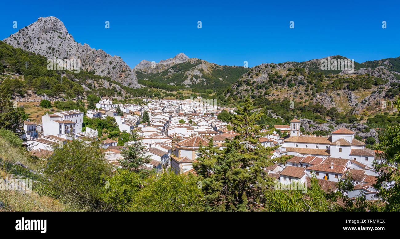 Scenic sight in Grazalema, province of Cadiz, Andalusia, Spain. Stock Photo