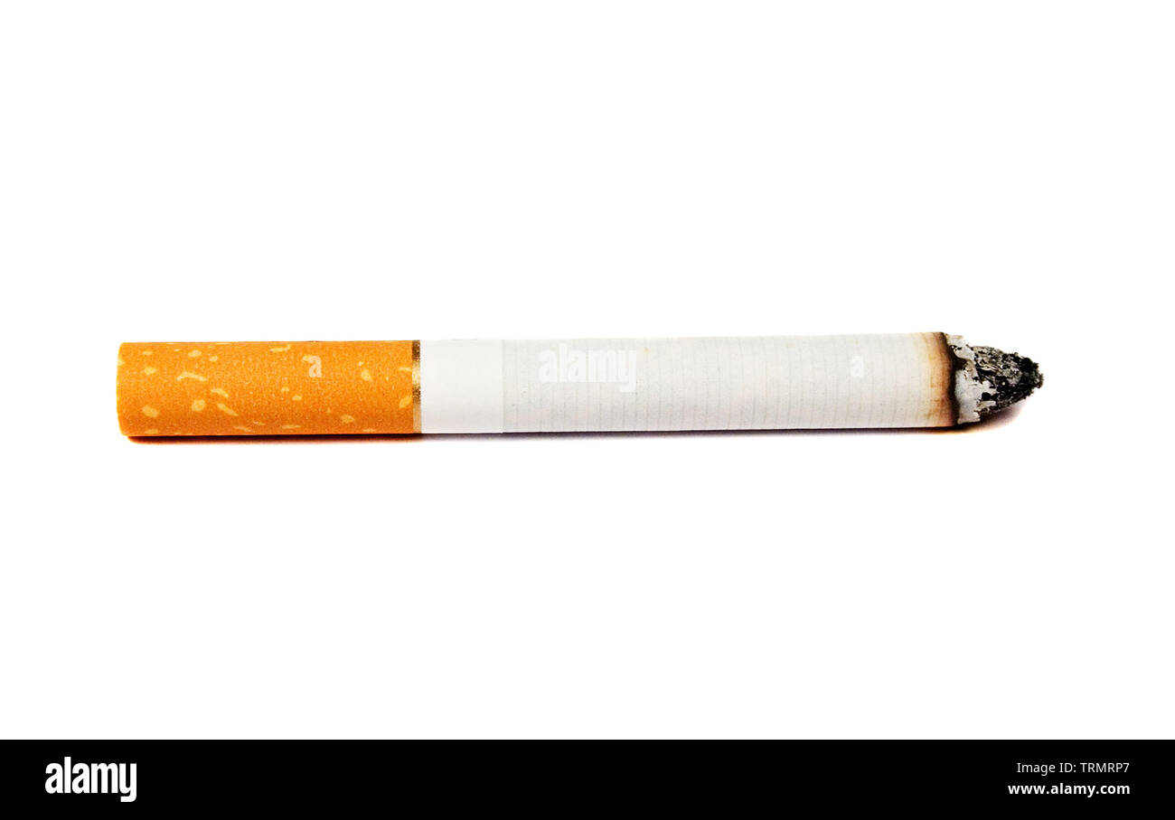 The cigarette isolated on a white background Stock Photo