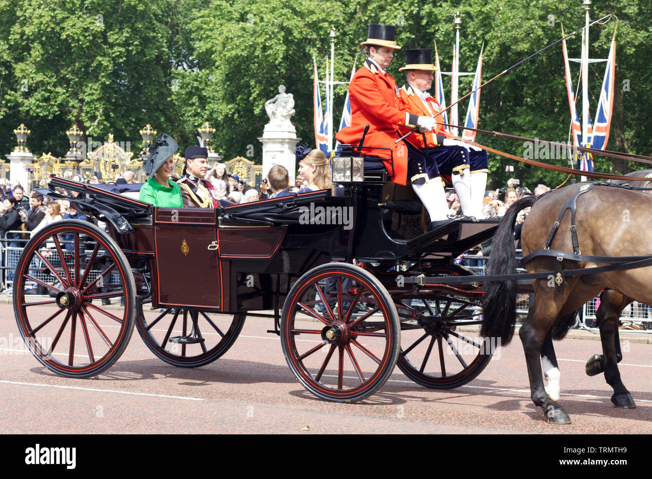 Earl and Countess of Wessex with their two children, Lady Louise Windsor and James, Viscount Severn Stock Photo
