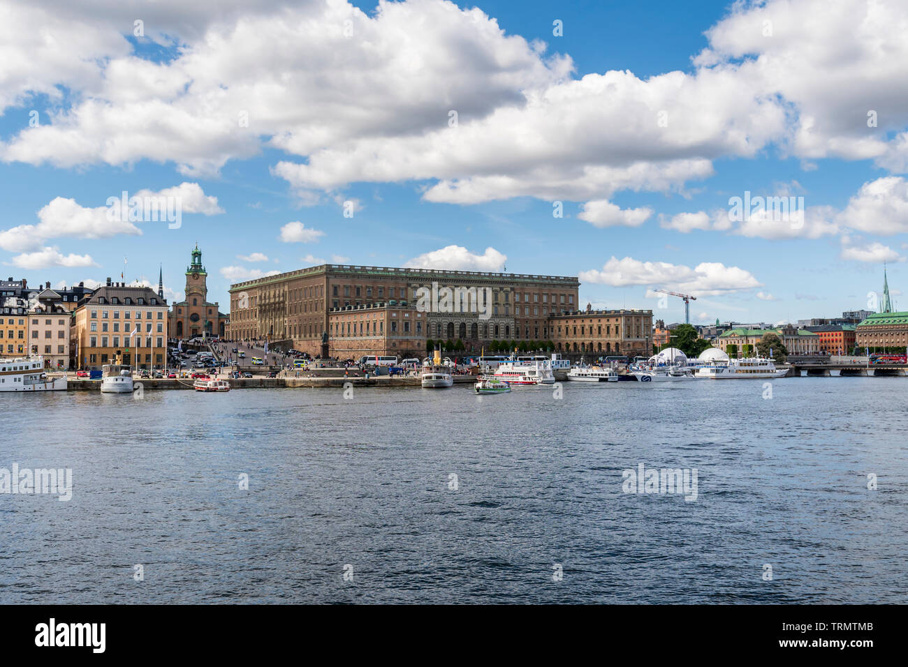 A view to Stockholm's Royal Palace Stock Photo