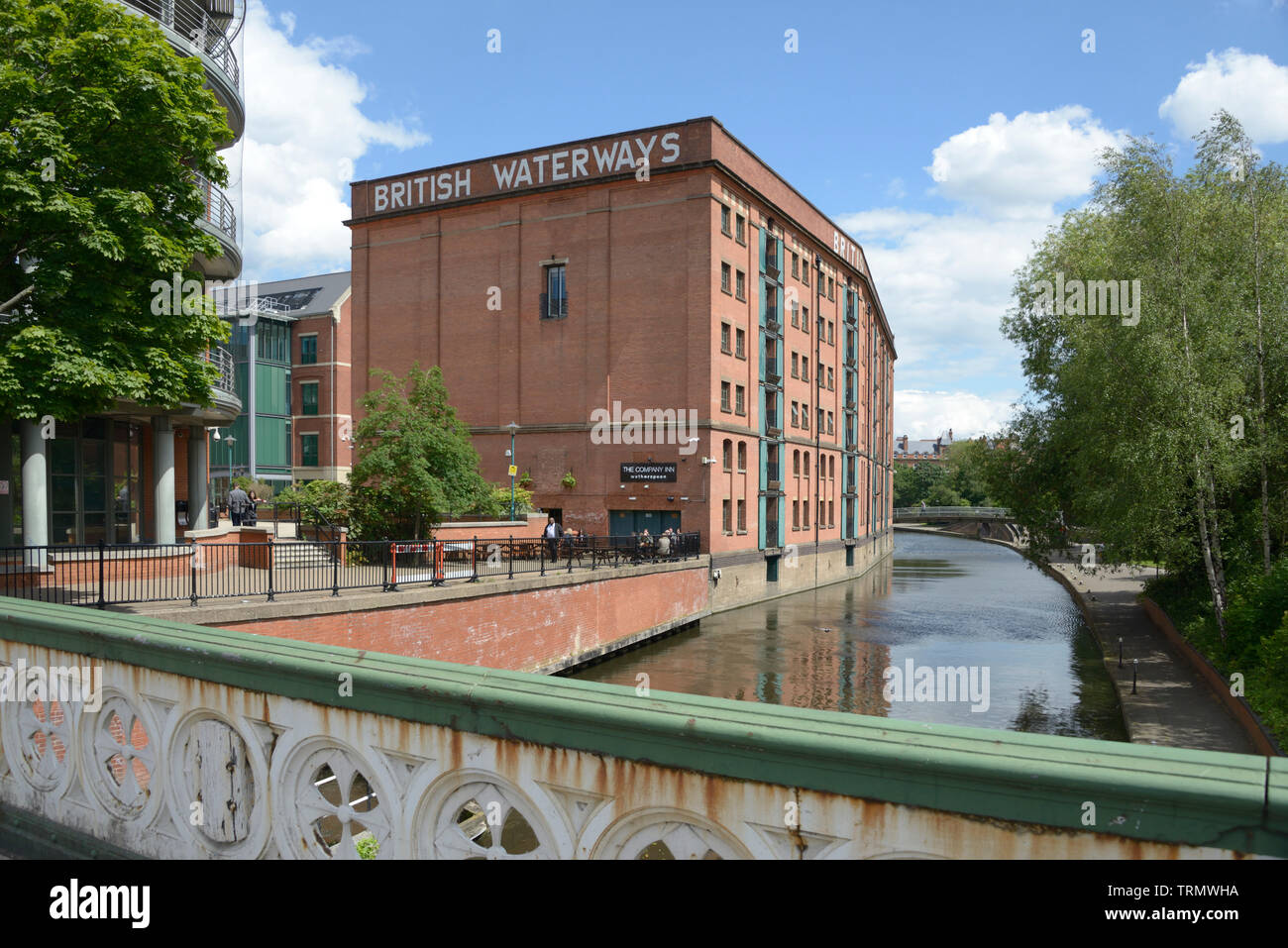 Canal side, building, now Wetherspoons & offices Nottingham Stock Photo