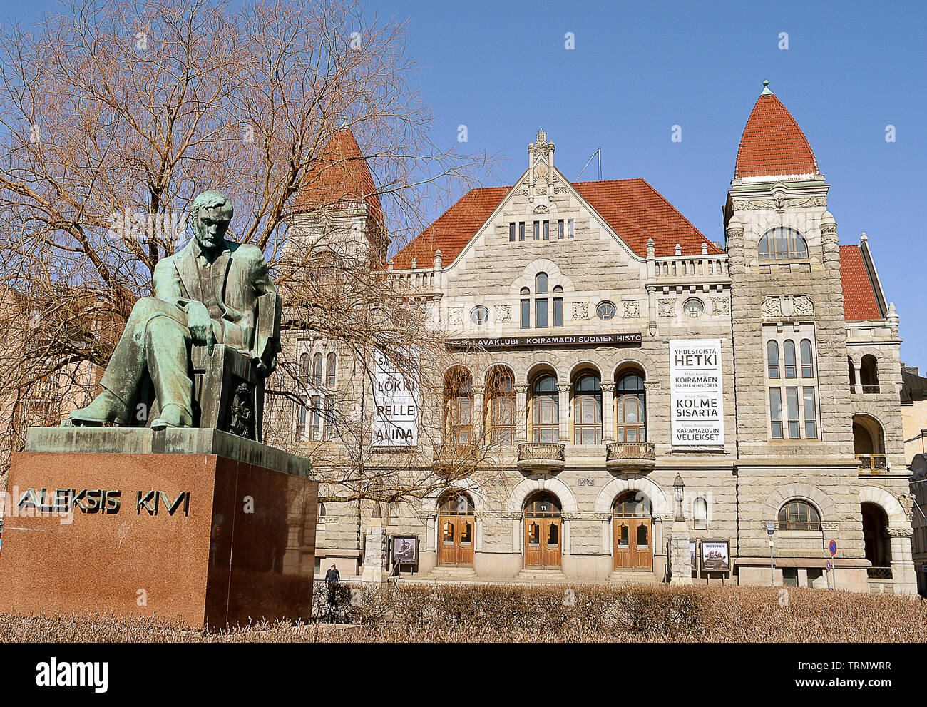 helsinki-finland-6-april-2019-statue-of-aleksis-kivi-the-first