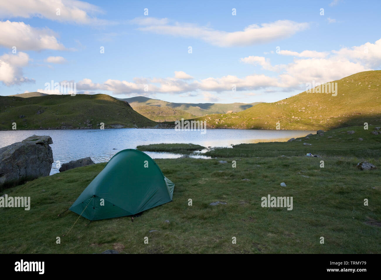 Tent Pitched Beside Easedale Tarn In The English Lake District Stock Photo Alamy