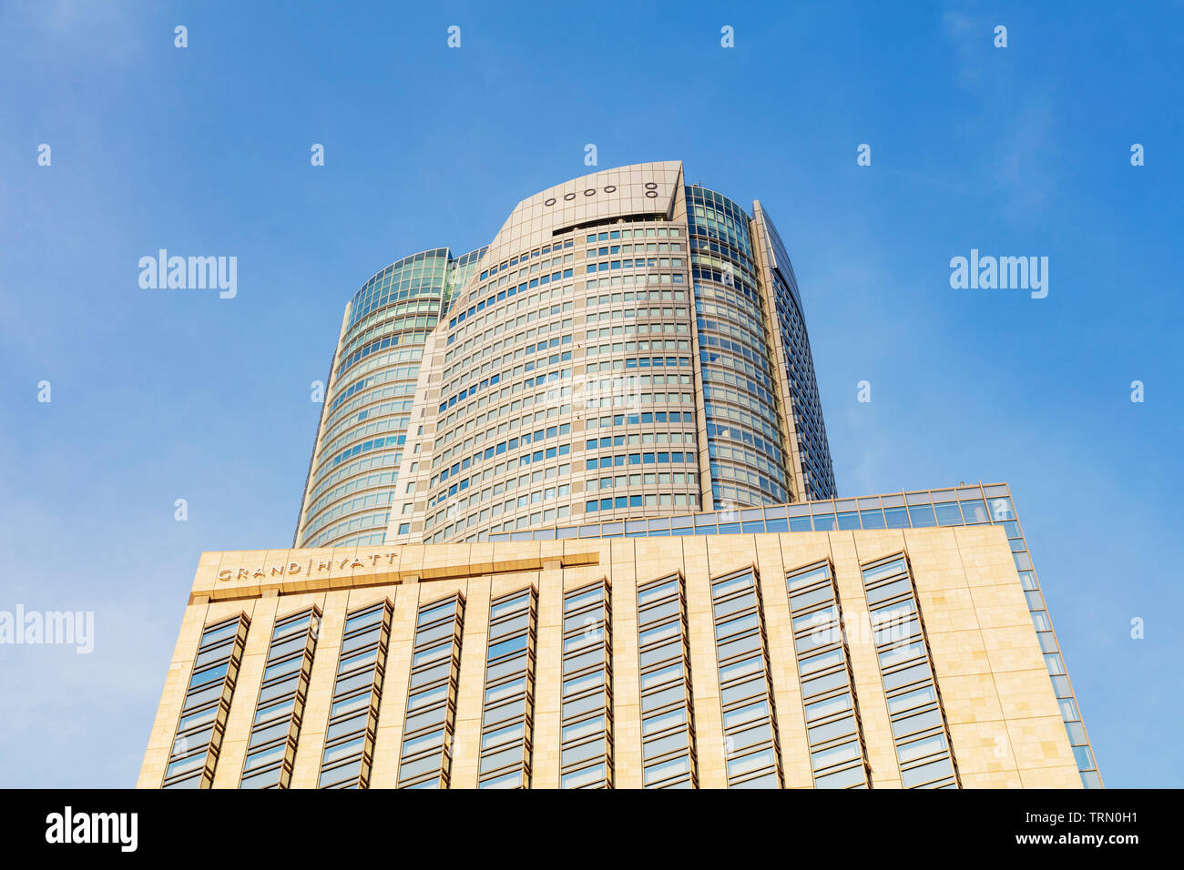 Asia, Japan, Tokyo, Roppongi, Roppongi Hills, Mori Tower building and Grand Hyatt hotel Stock Photo