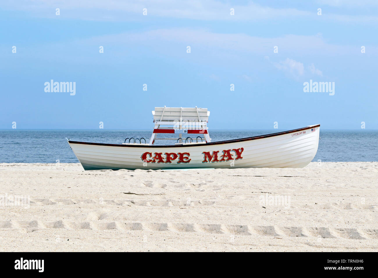 Lifeguard Lifeboat And Lifeguard Chair Cape May New Jersey Usa