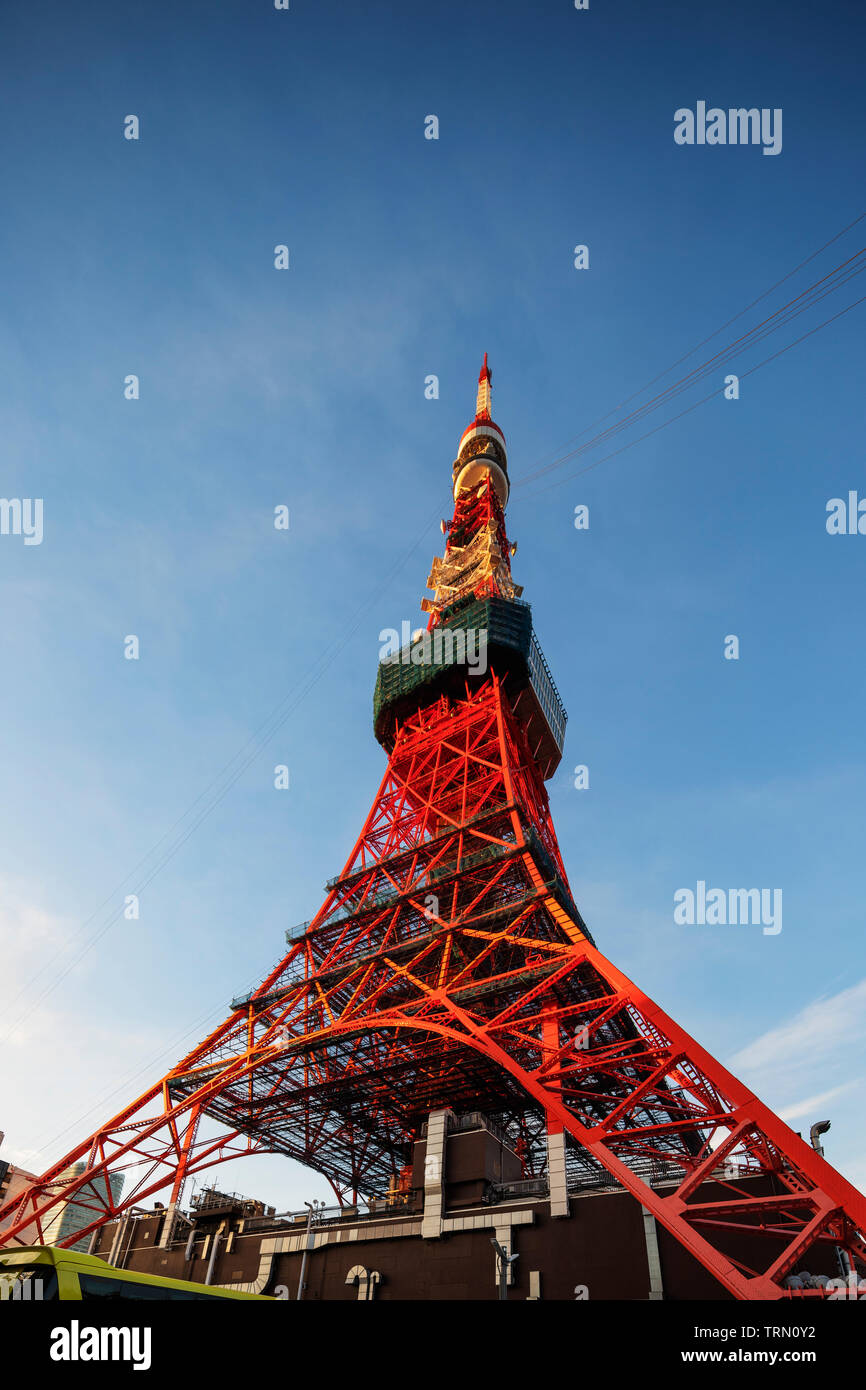 Asia, Japan, Tokyo, Roppongi, Tokyo Tower Stock Photo