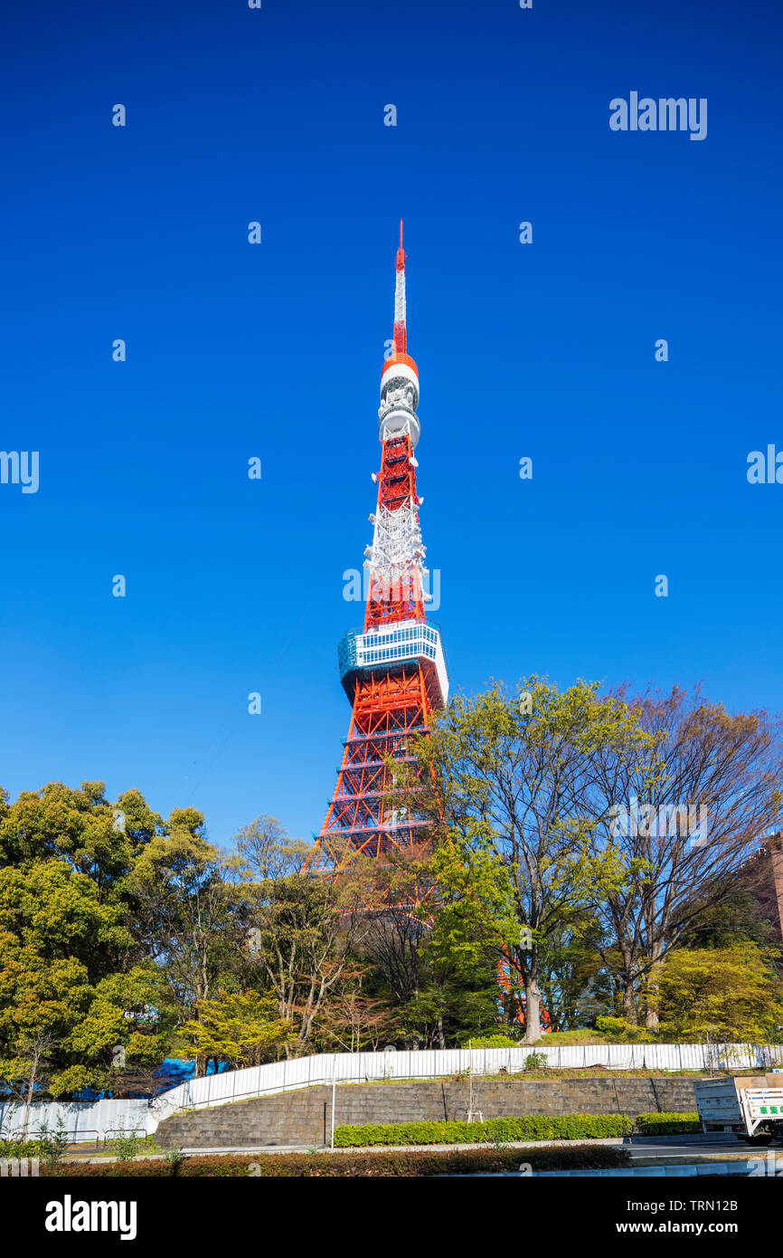 Asia, Japan, Tokyo, Roppongi, Tokyo Tower Stock Photo