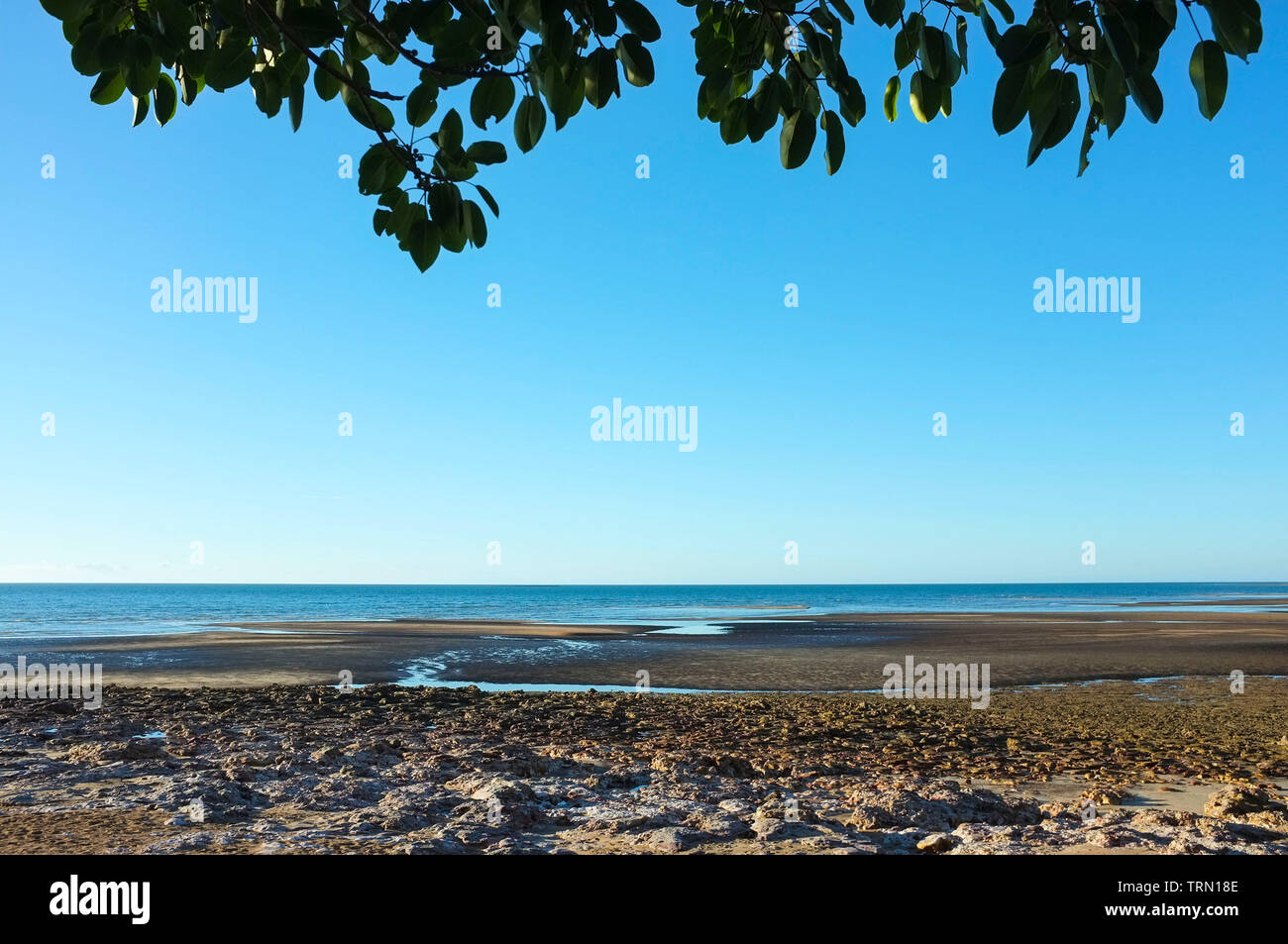 Rapid Creek Beach in a suburb of Darwin city in the Northern Territory of Australia. Stock Photo