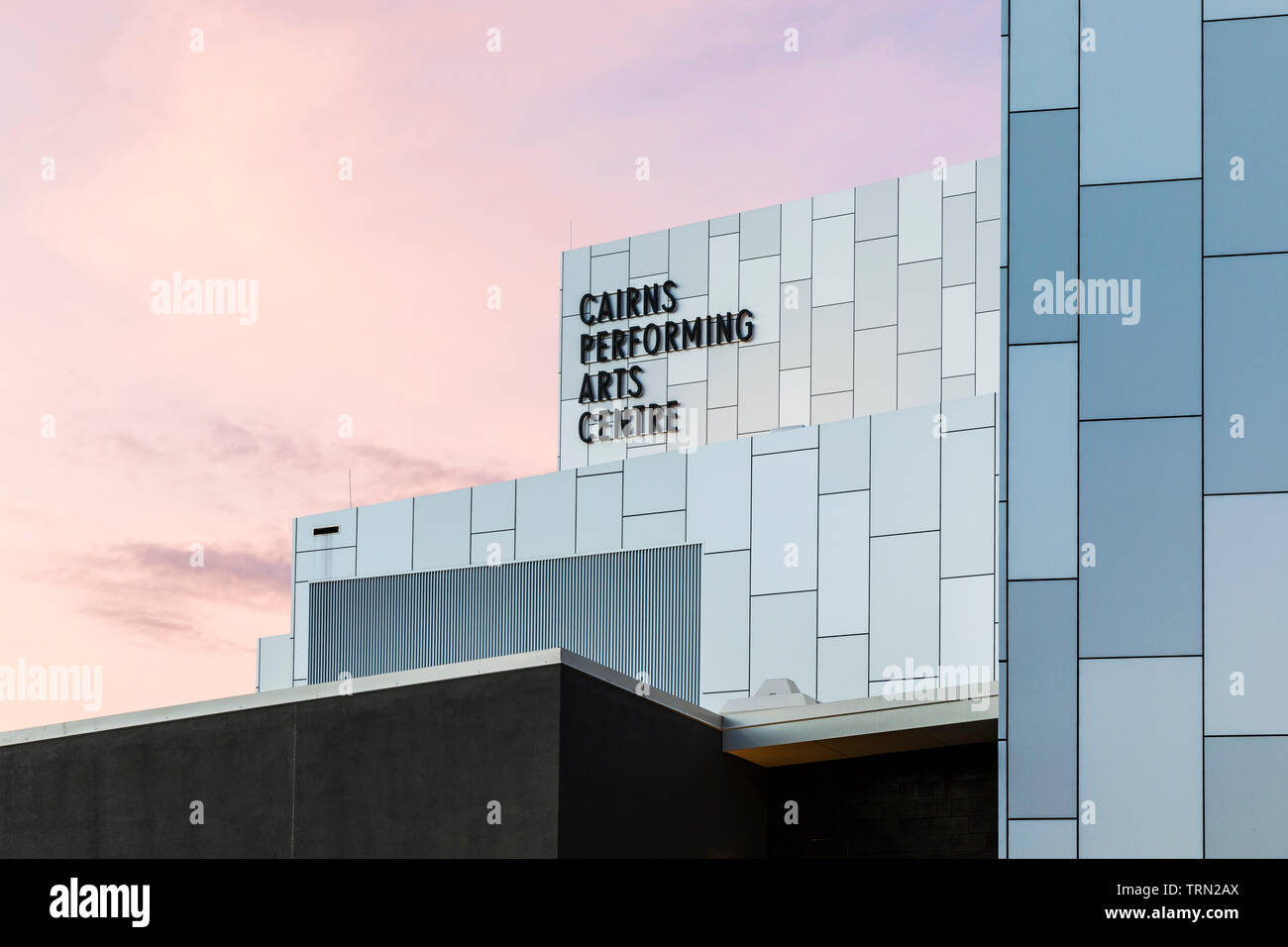 Architecture of the Cairns Performing Arts Centre, Cairns, Queensland, Australia Stock Photo