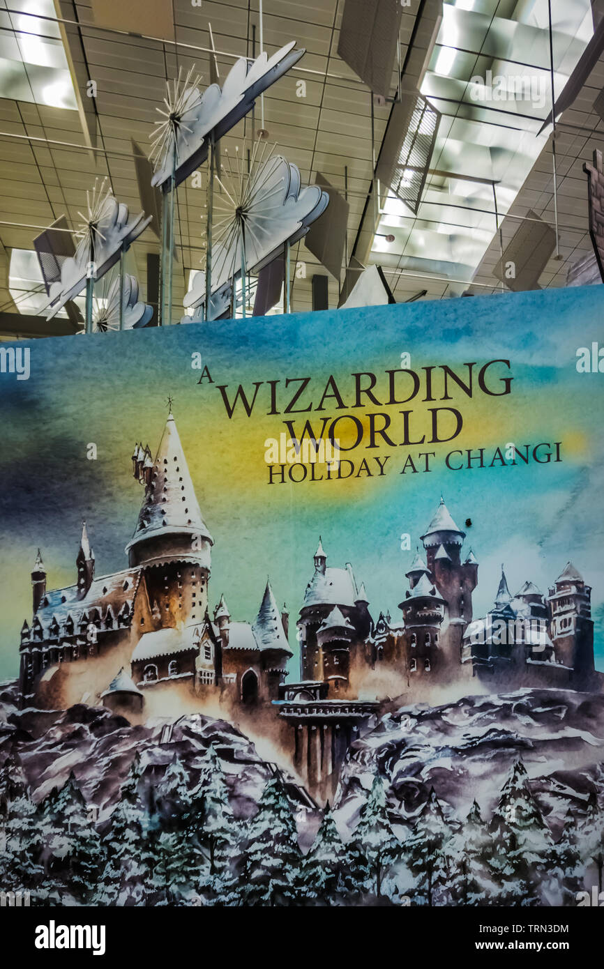 Singapore Nov 18, 2018 A Wizarding World Holiday at Changi, a Harry