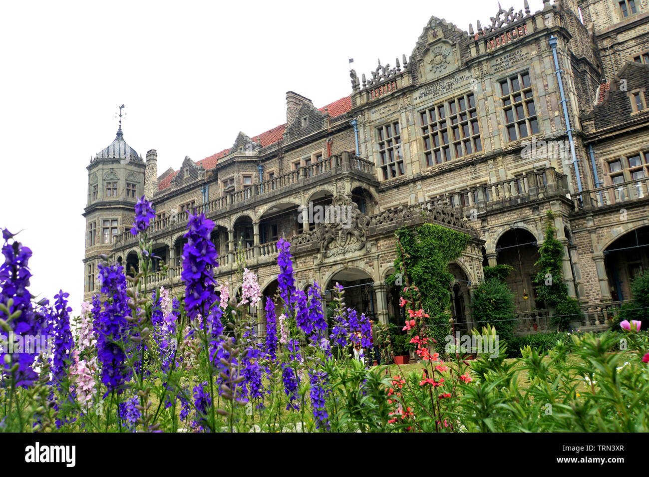 Unusual Perspective of the Former Viceregal Lodge in Shimla Stock Photo