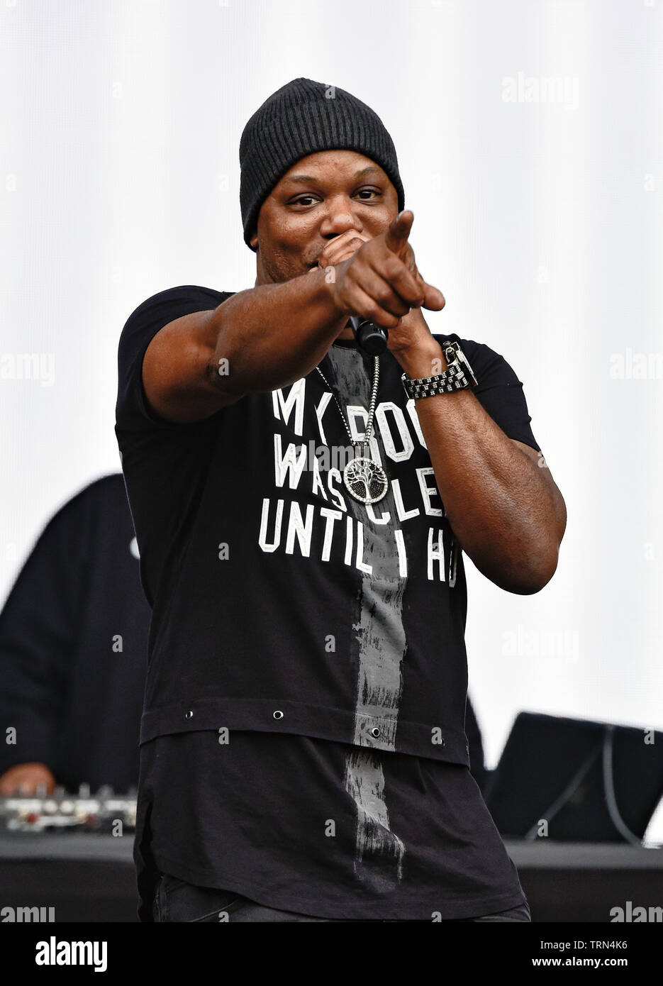 Rap artist, Too Short, performing on stage at the BottleRock Festival 2019, Napa Valley, California. Stock Photo