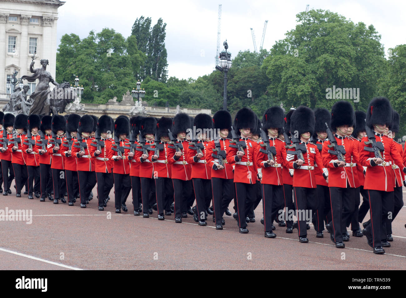The Cold stream Guard, marching down the Mall for the trooping the colour 2019 Stock Photo