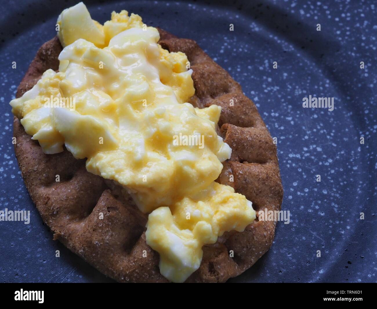 Traditional Finnish Karelian pie with egg butter Stock Photo