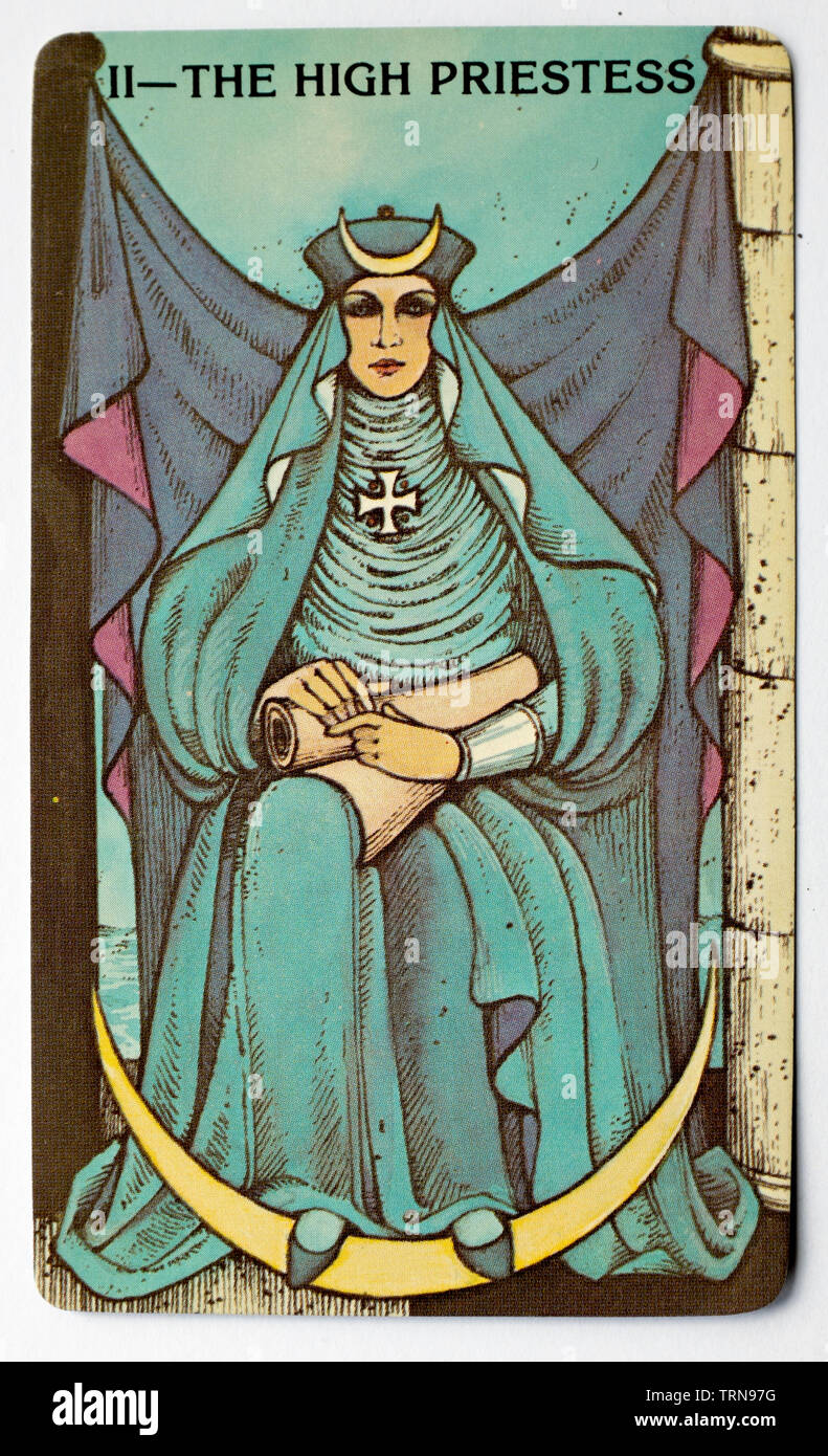 The High Priestess Morgan Greer Tarot Card Stock Photo