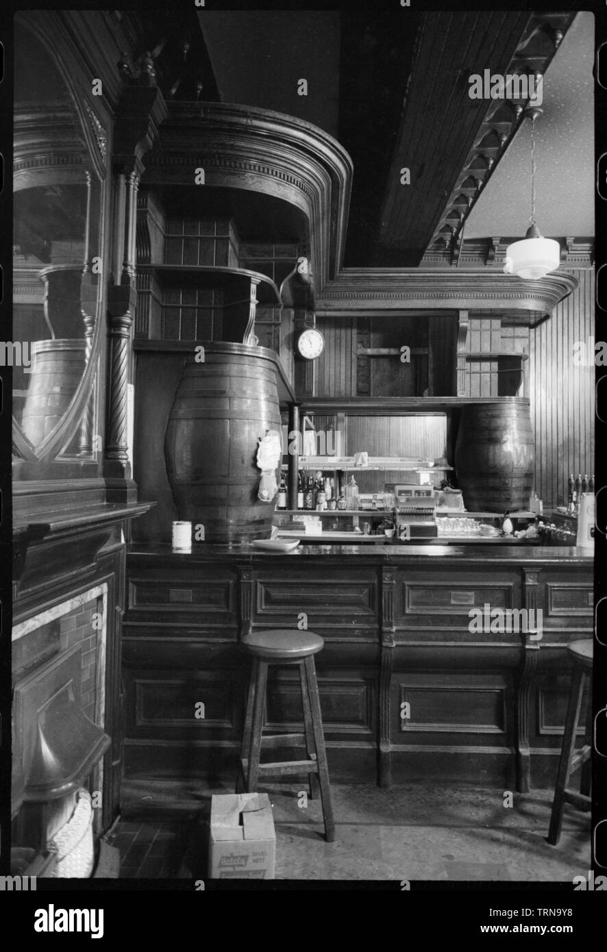 Bar of the Royal Turk's Head Hotel, 73 Grey Street, Newcastle upon Tyne, c1955-c1980. Creator: Ursula Clark. Stock Photo