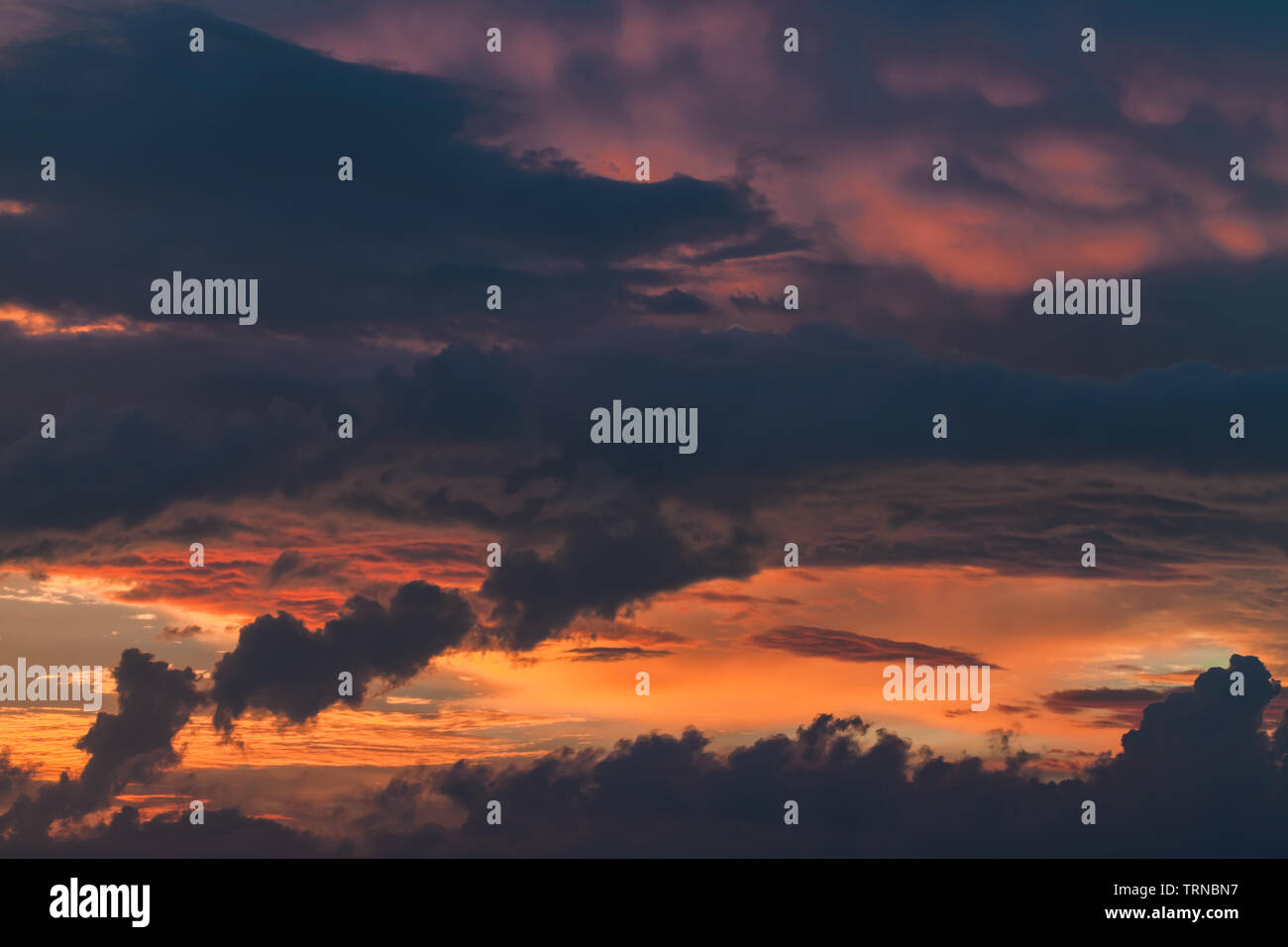 Cloudy tropical sky at sunset, natural background photo Stock Photo - Alamy