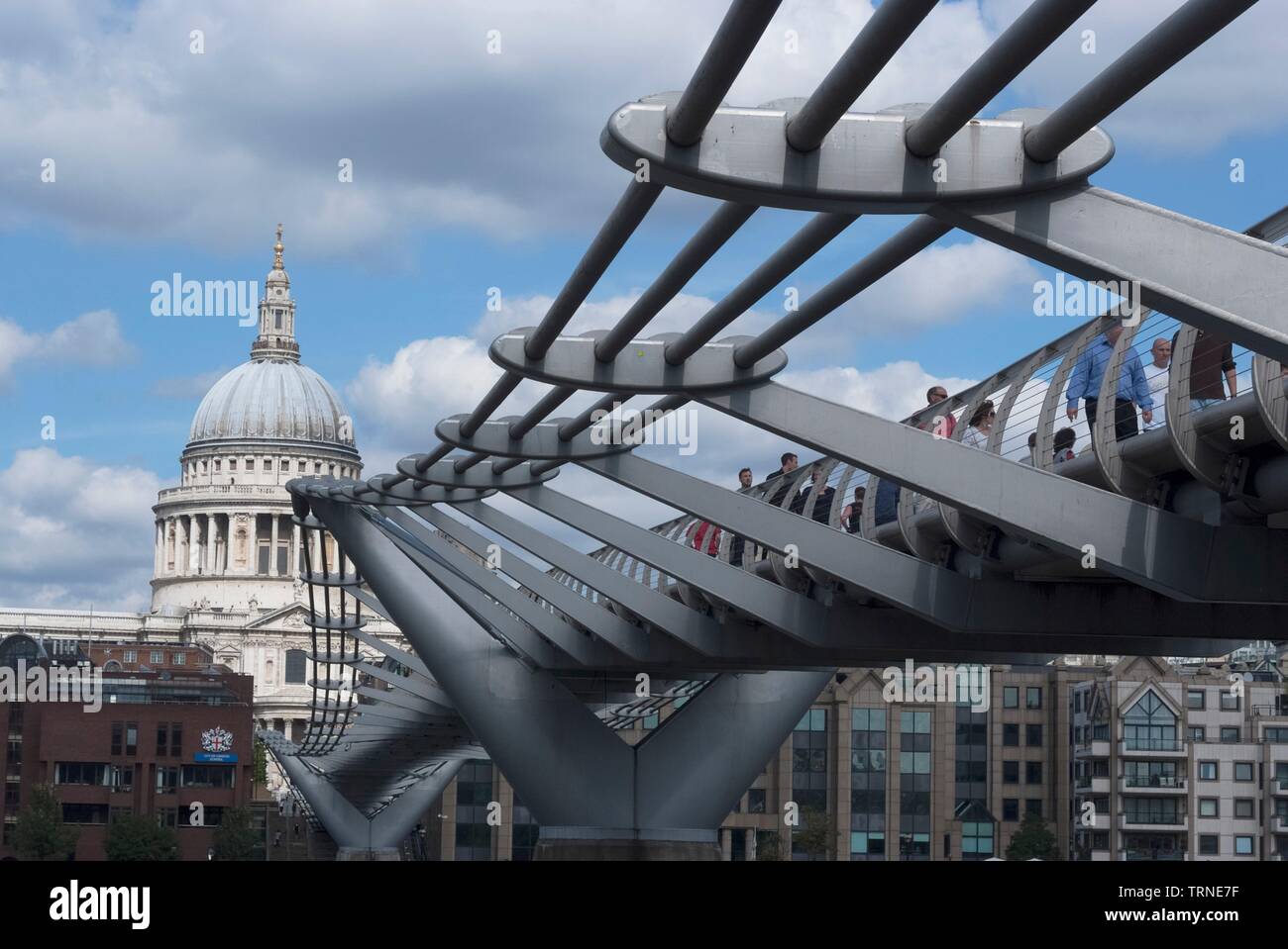 Millenium (Wobbly) Bridge, London, England, UK, 3/9/10. Creator: Ethel Davies. Stock Photo
