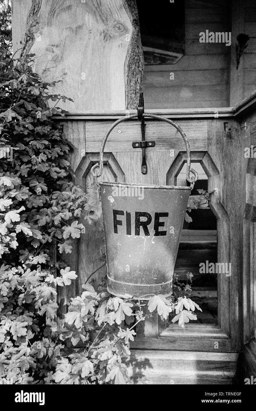 Fire bucket old Black and White Stock Photos & Images Alamy