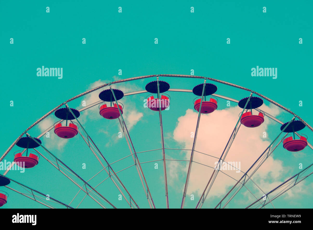 Retro toned picture of a Ferris wheel Stock Photo