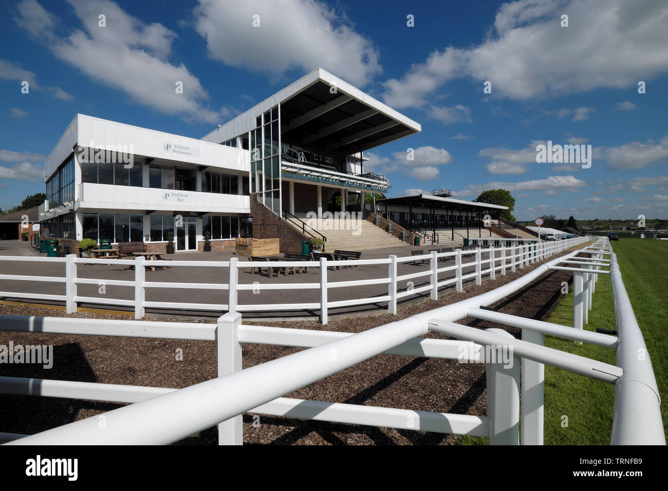 the main stand at plumpton racecourse in plumpton village in east sussex Stock Photo