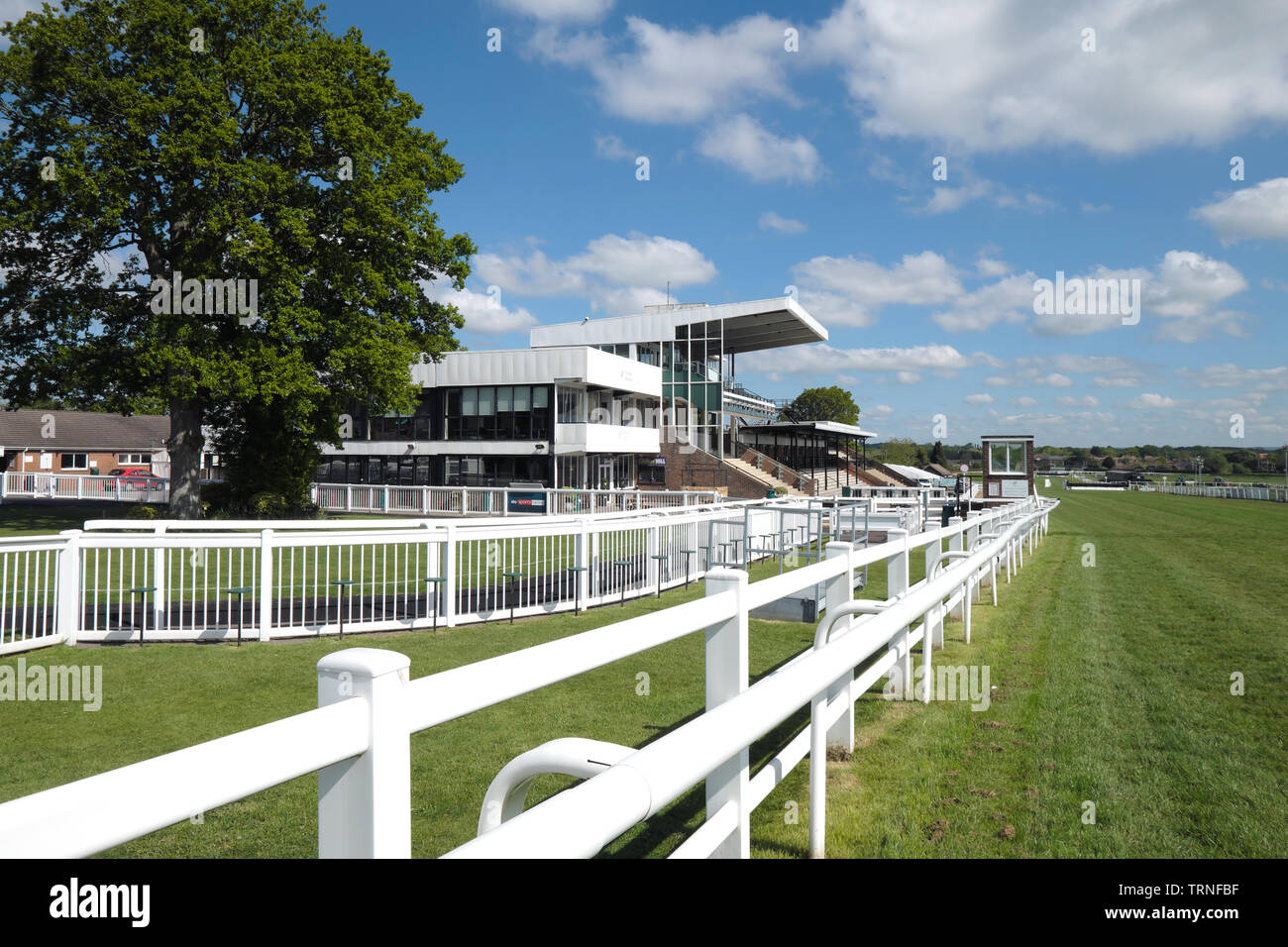 the main stand at plumpton racecourse in plumpton village in east sussex Stock Photo