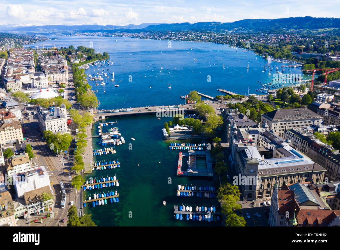 Aerial view of Zurich city in Switzerland Stock Photo - Alamy