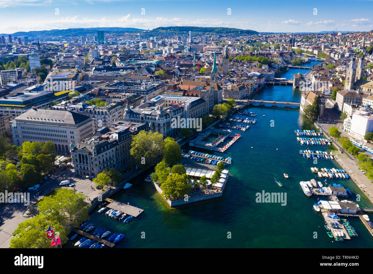 Aerial view of Zurich city in Switzerland Stock Photo - Alamy