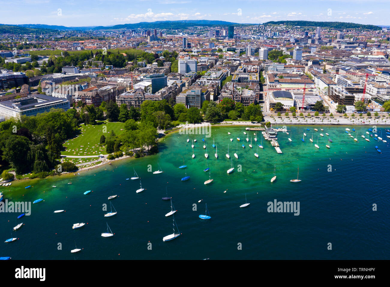 Aerial view of Zurich city in Switzerland Stock Photo - Alamy