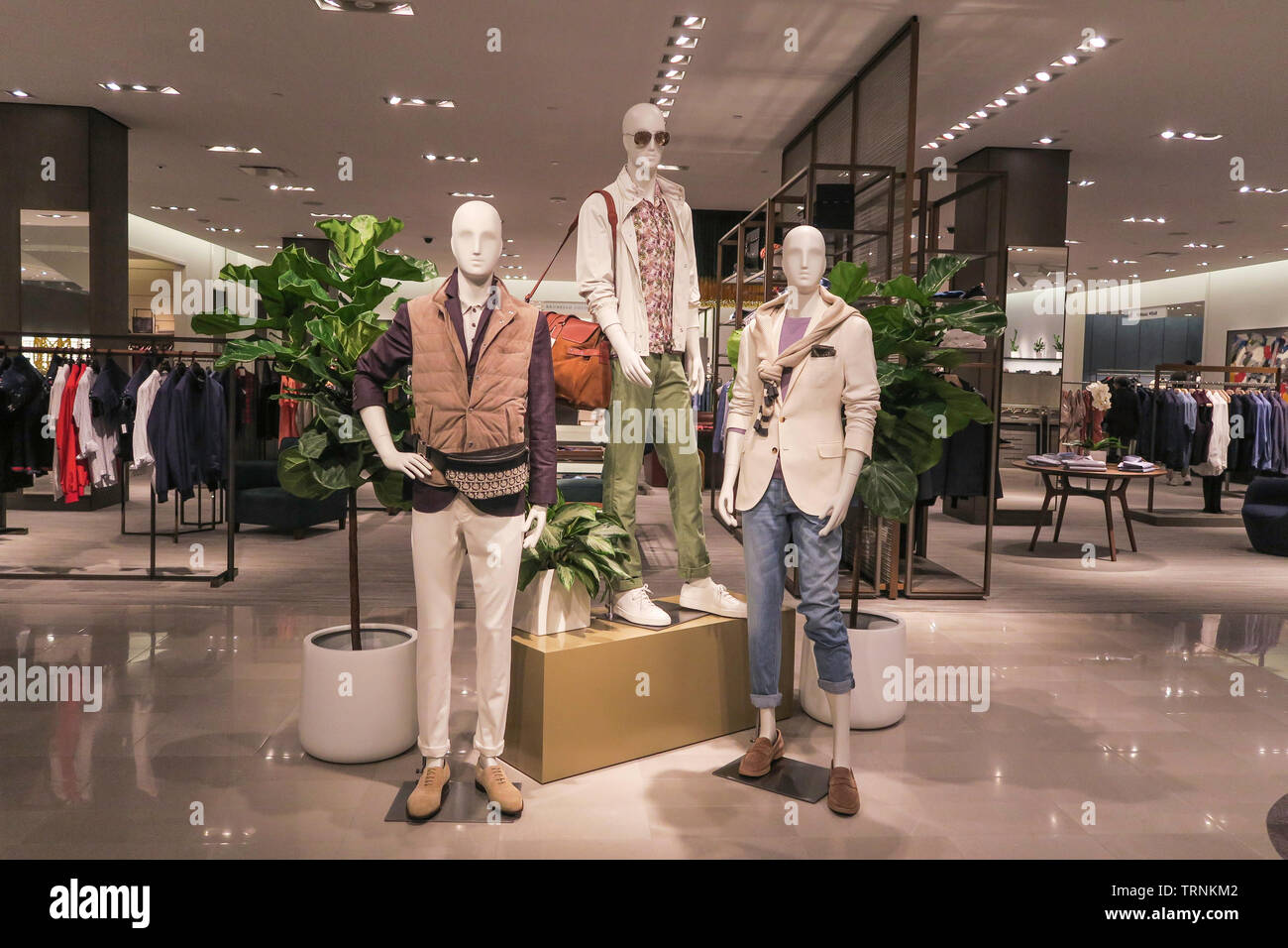 Interior of Neiman Marcus Department Store in the Hudson Yards Shopping