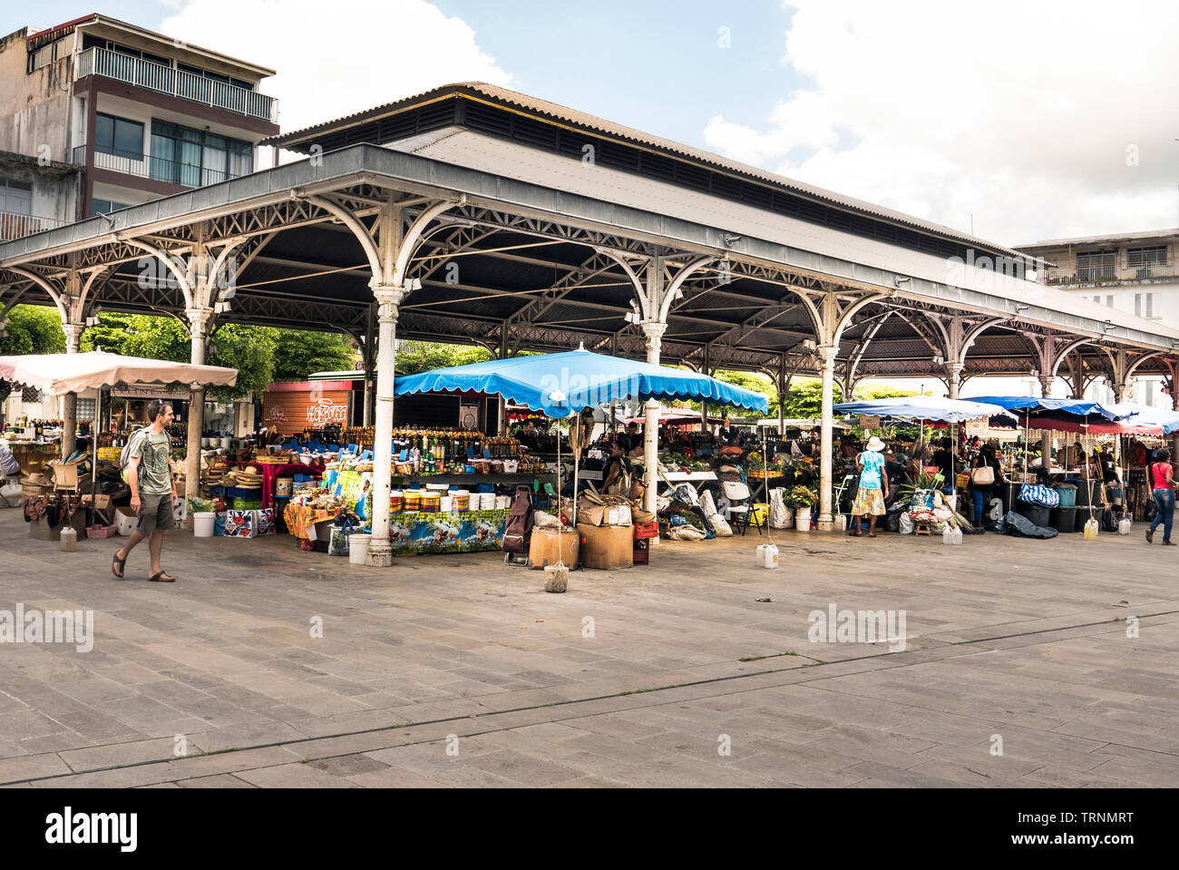 Market in Pointe-a-Pitre Guadeloupe Stock Photo