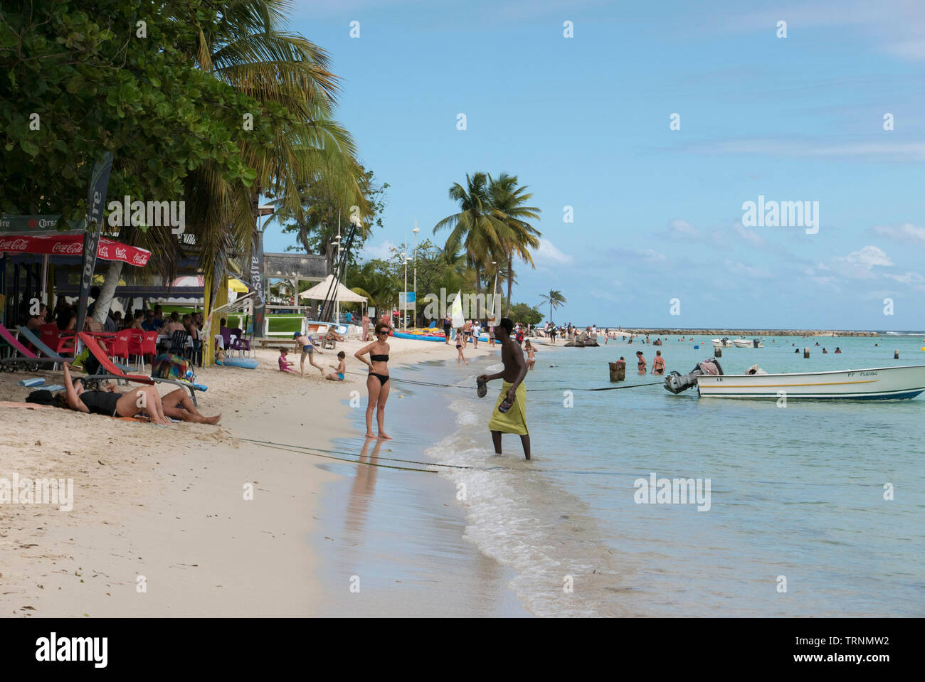 Saint Anne Beach in Guadeloupe Stock Photo