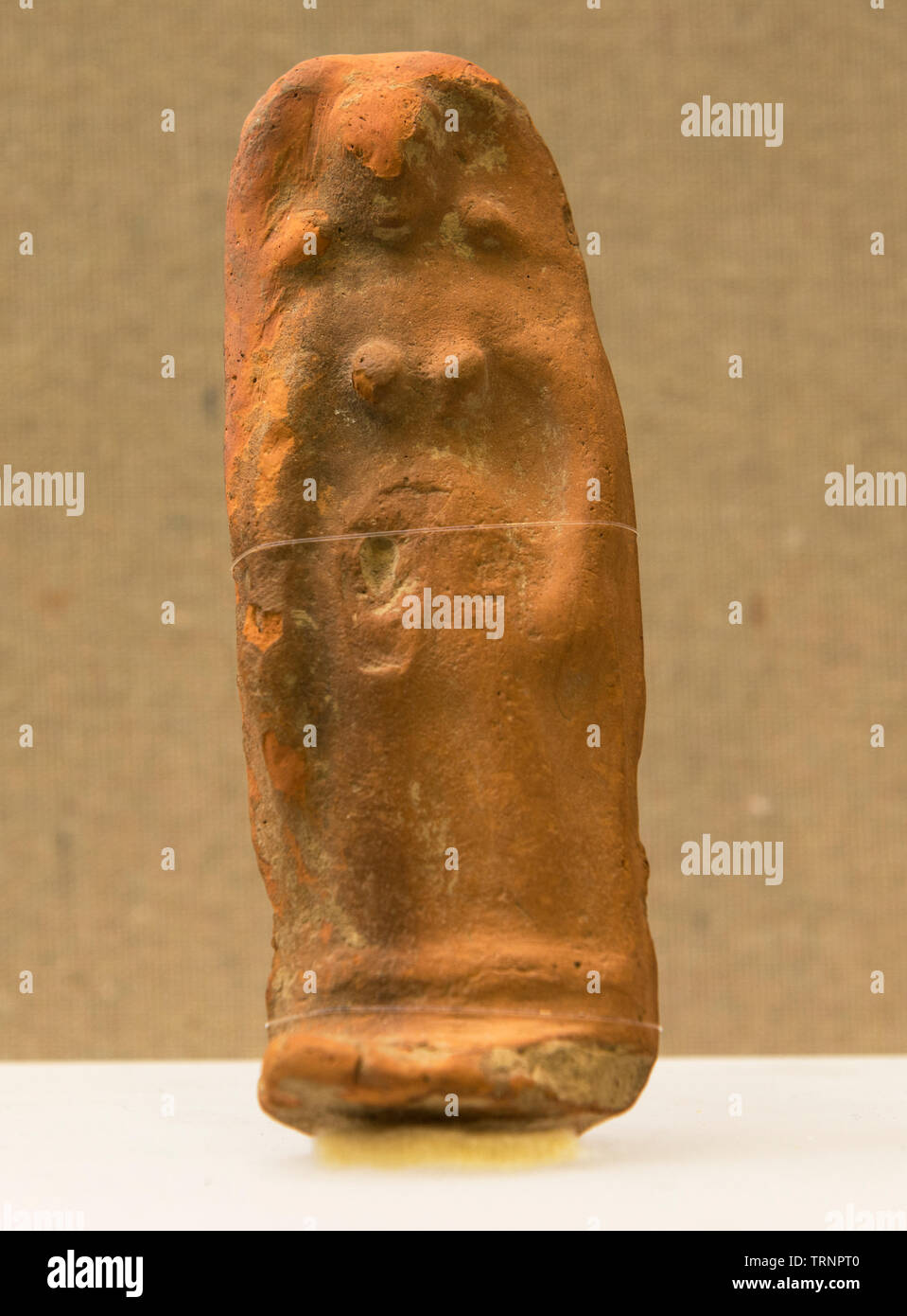 Terracotta Female Human Figurine. 3000 BC. Mehrgarh, Pakistan. Department of Archaeology and Museums. Stock Photo